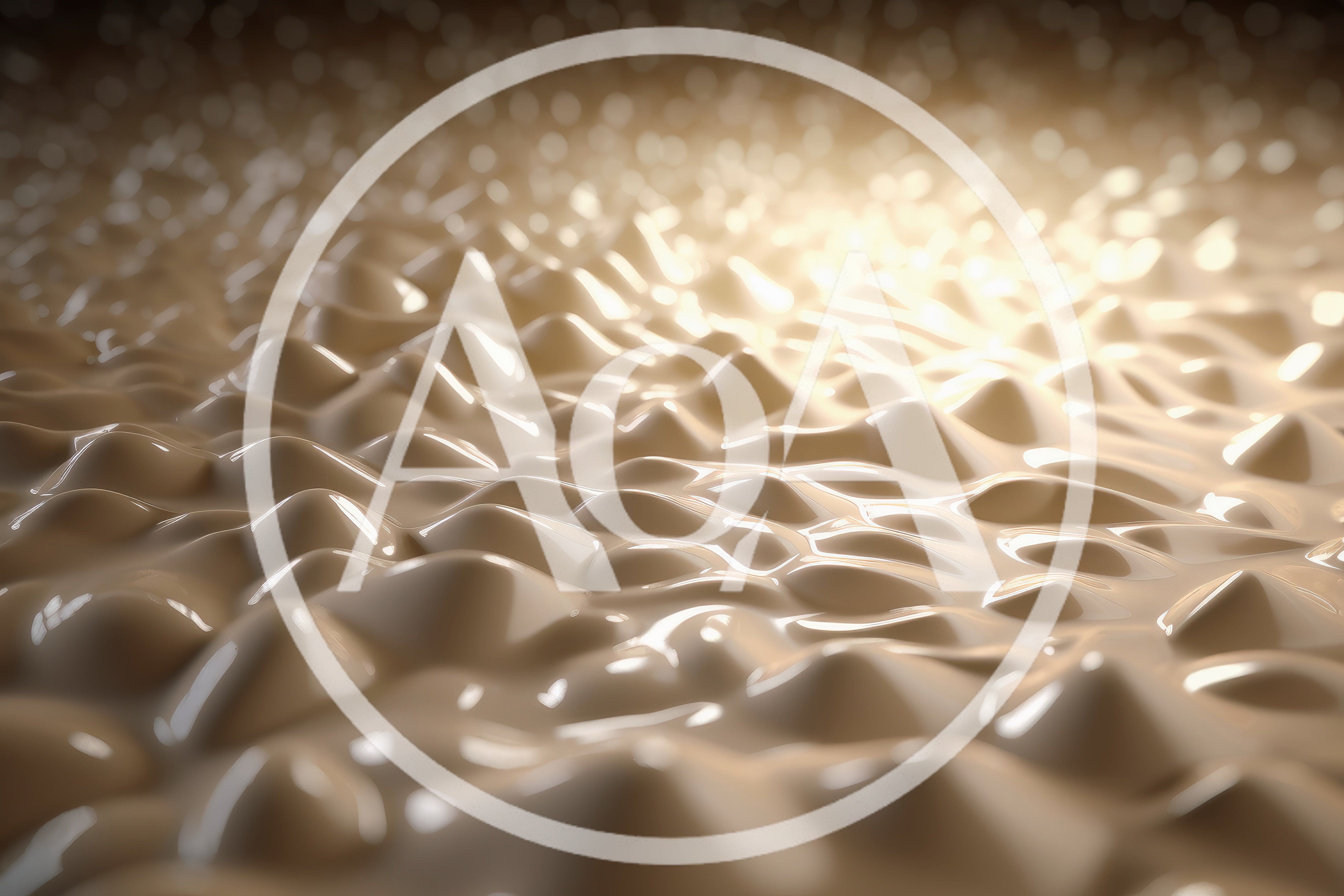 Abstract Liquid Surface With Soft Golden Lighting