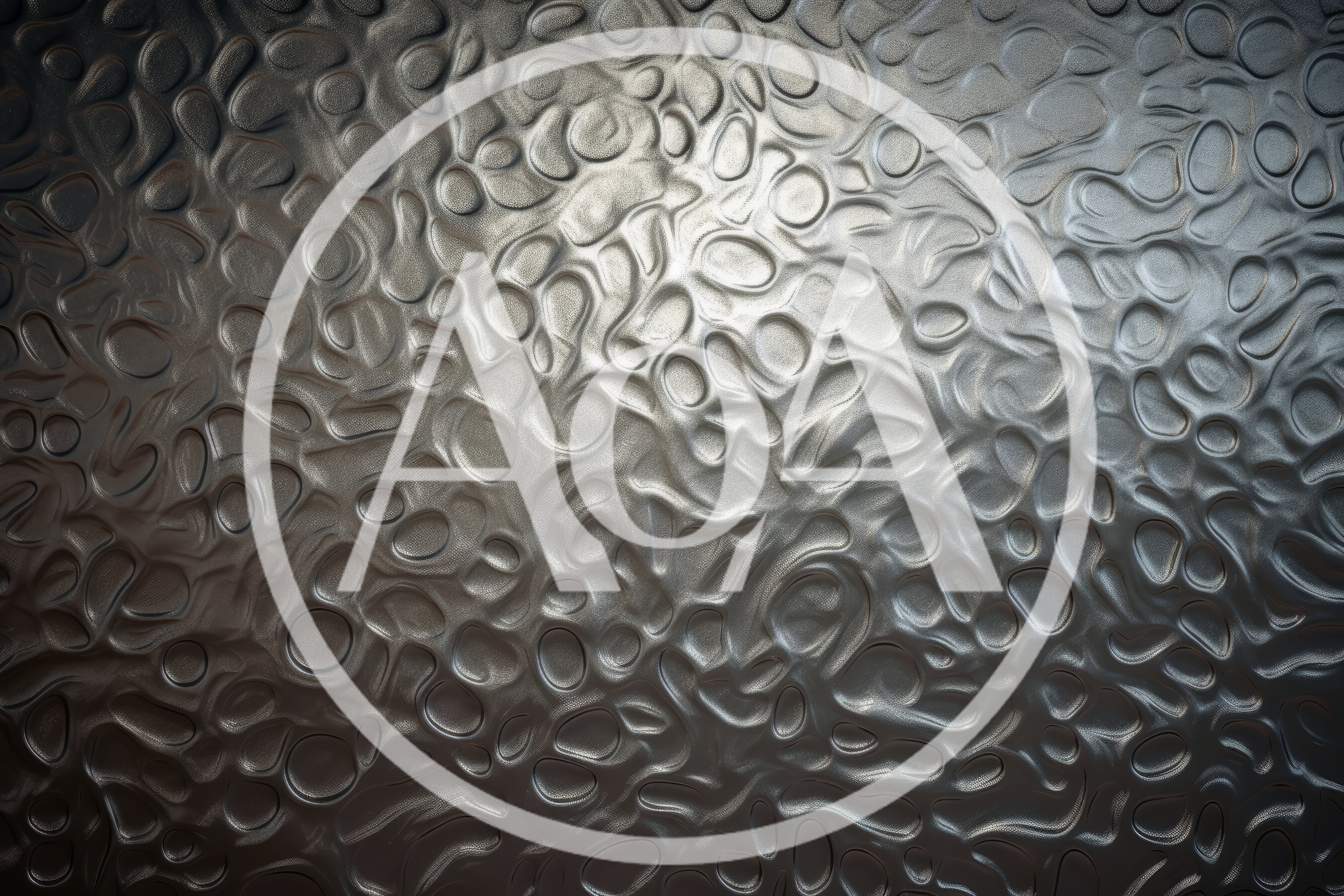 Abstract Metallic Surface With Organic Bubbled Texture