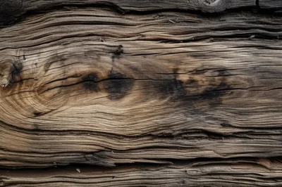 Weathered Wooden Log Texture With Deep Grain Patterns