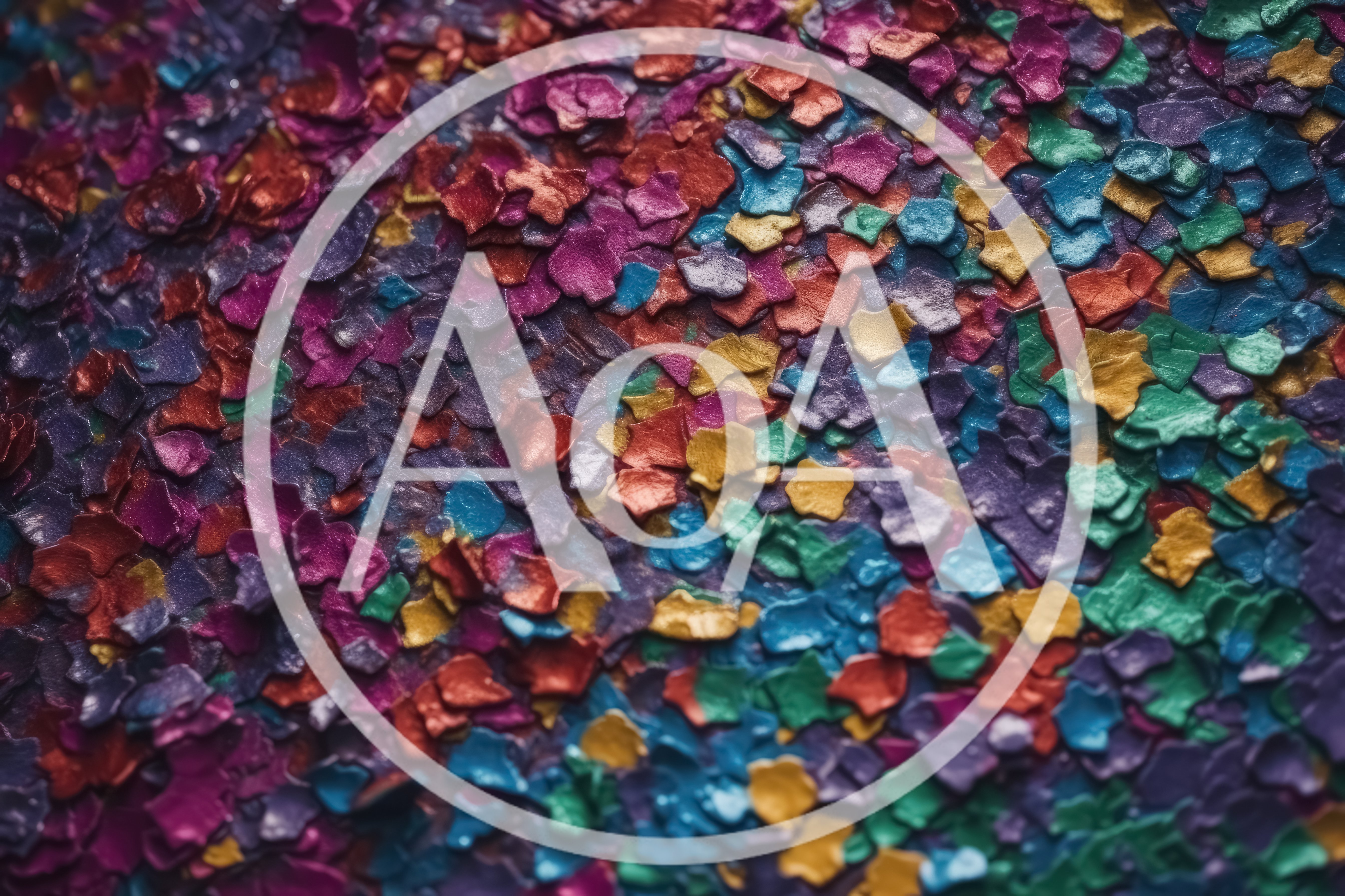 Macro View Of Colorful Metallic Confetti Texture