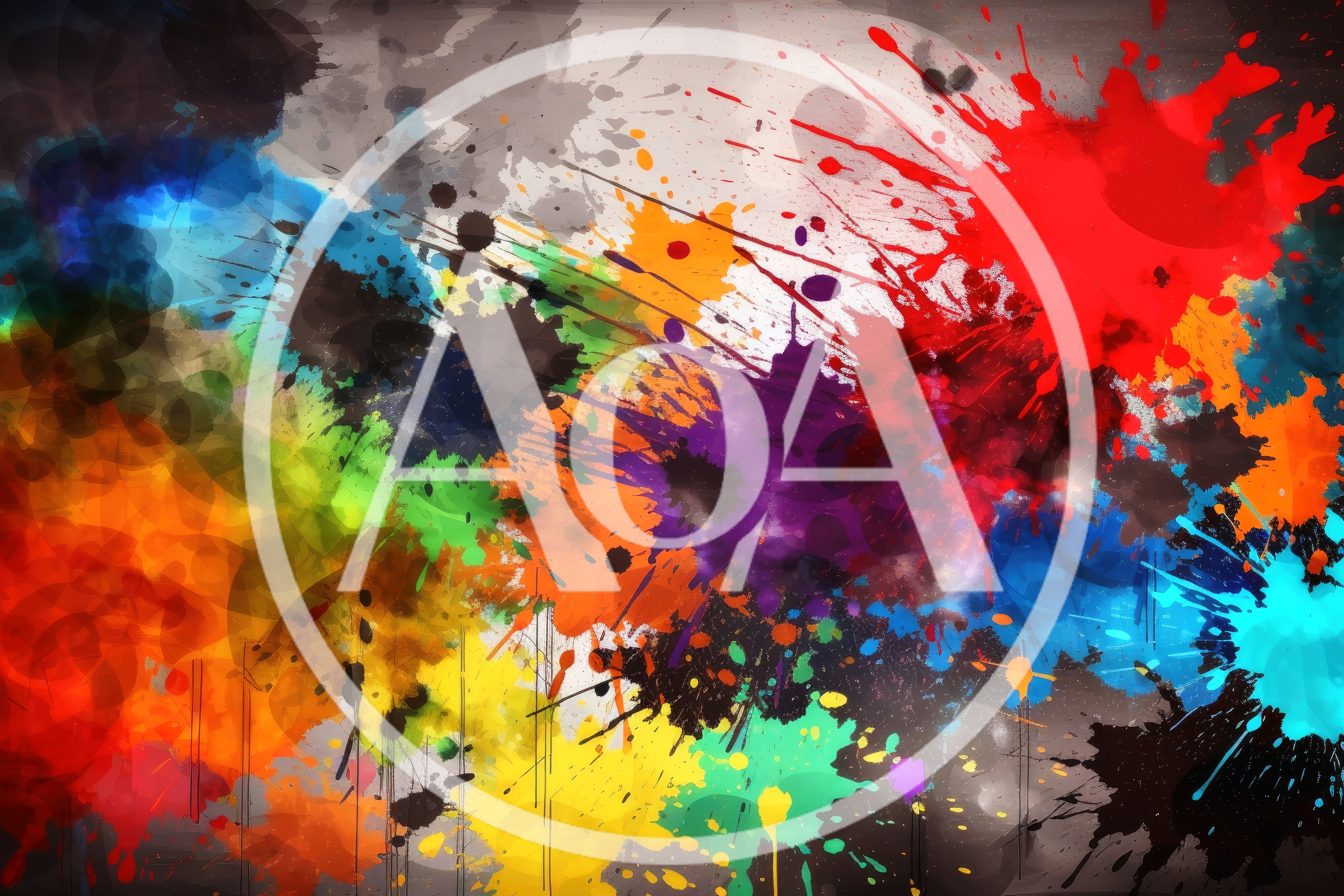 Abstract Colorful Paint Splatter Background
