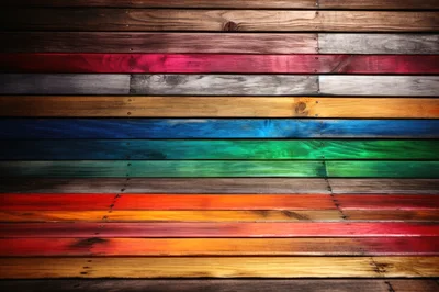 Multicolor Painted Wooden Planks Background