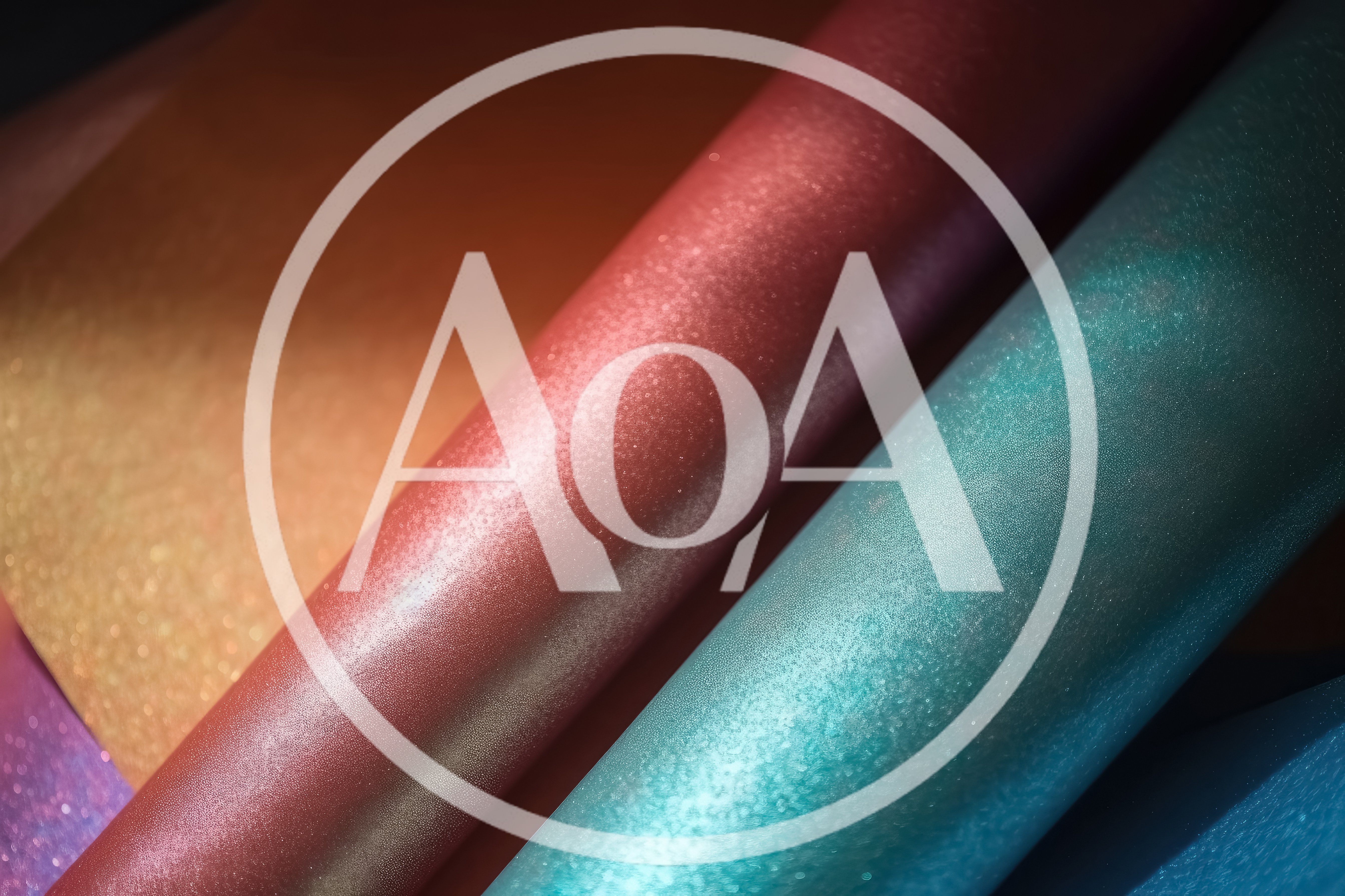Abstract Background of Rolled Metallic Shimmering Paper