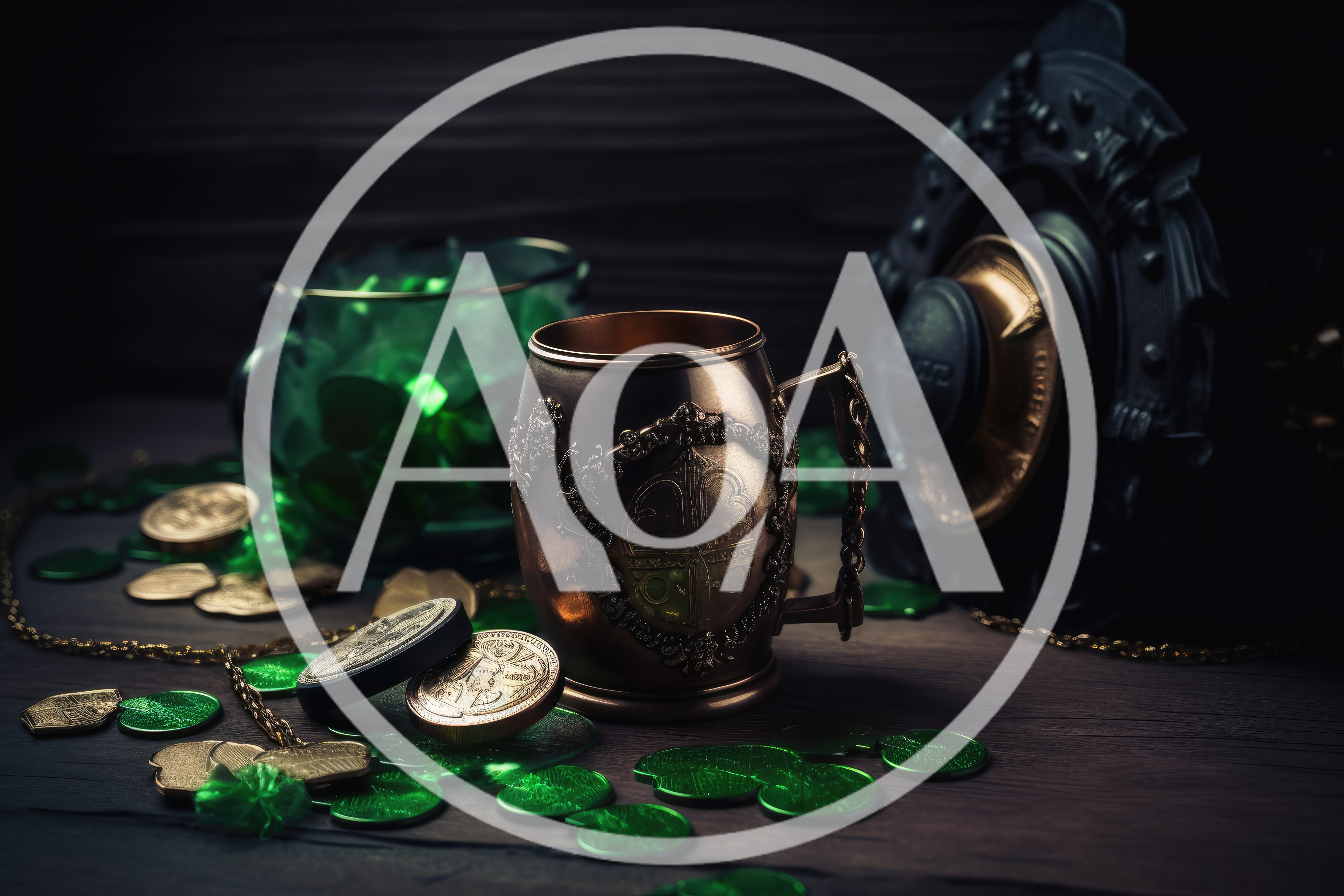 St Patricks Day Celebration With Gold Coins And Mug