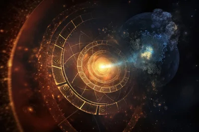 Cosmic Astrolabe Rotating In Deep Space