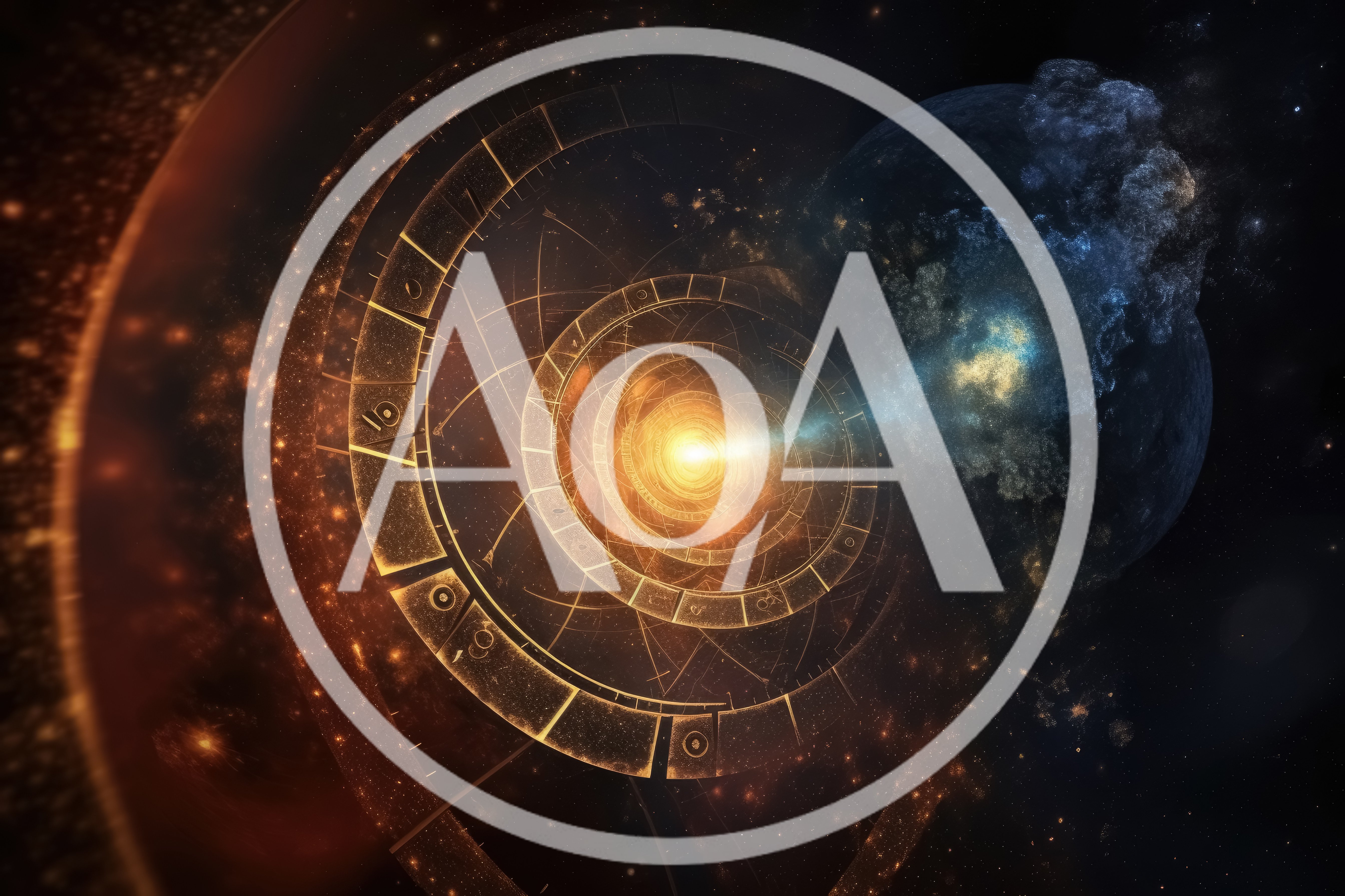 Cosmic Astrolabe Rotating In Deep Space
