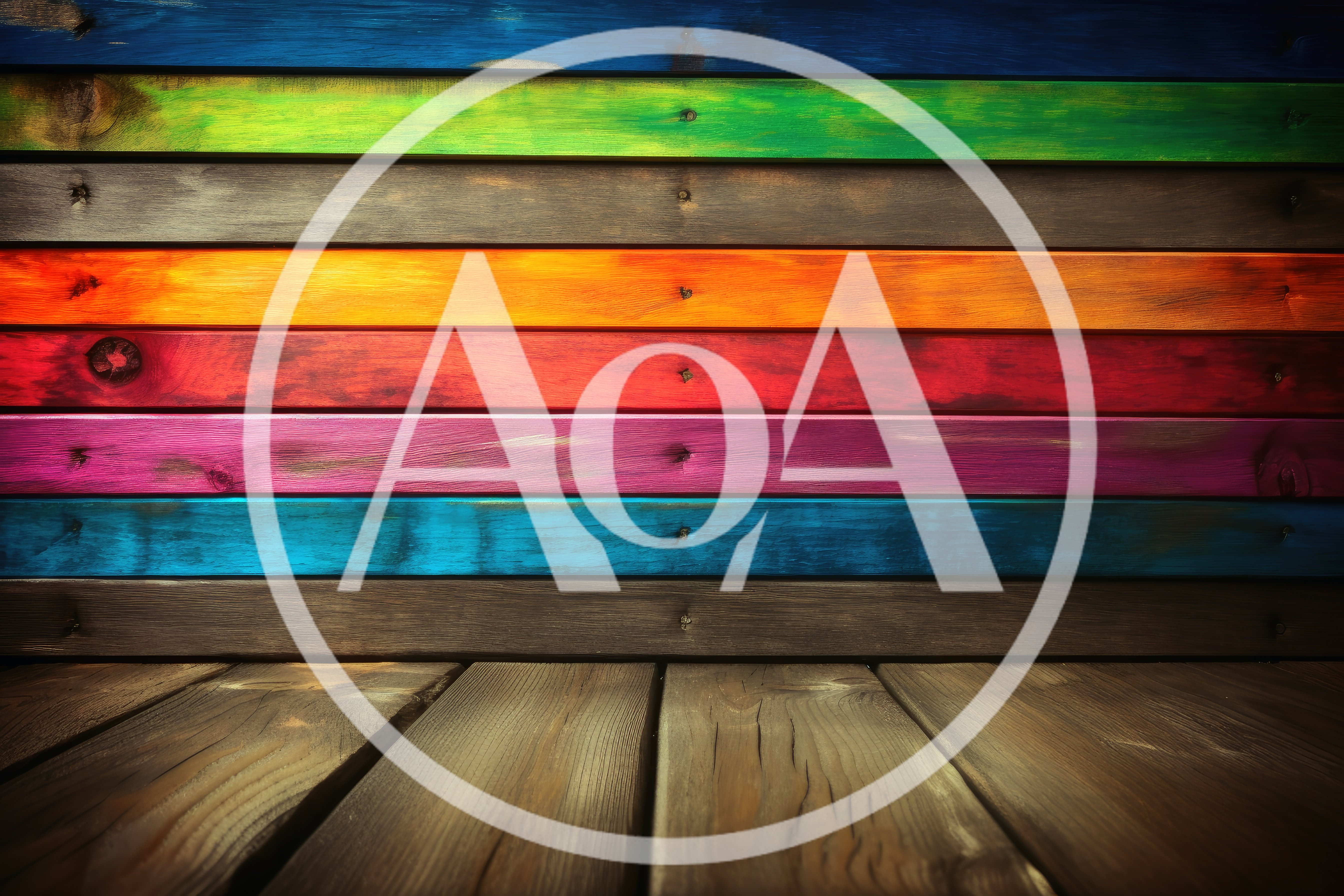 Colorful Wooden Planks Background With Rustic Floor