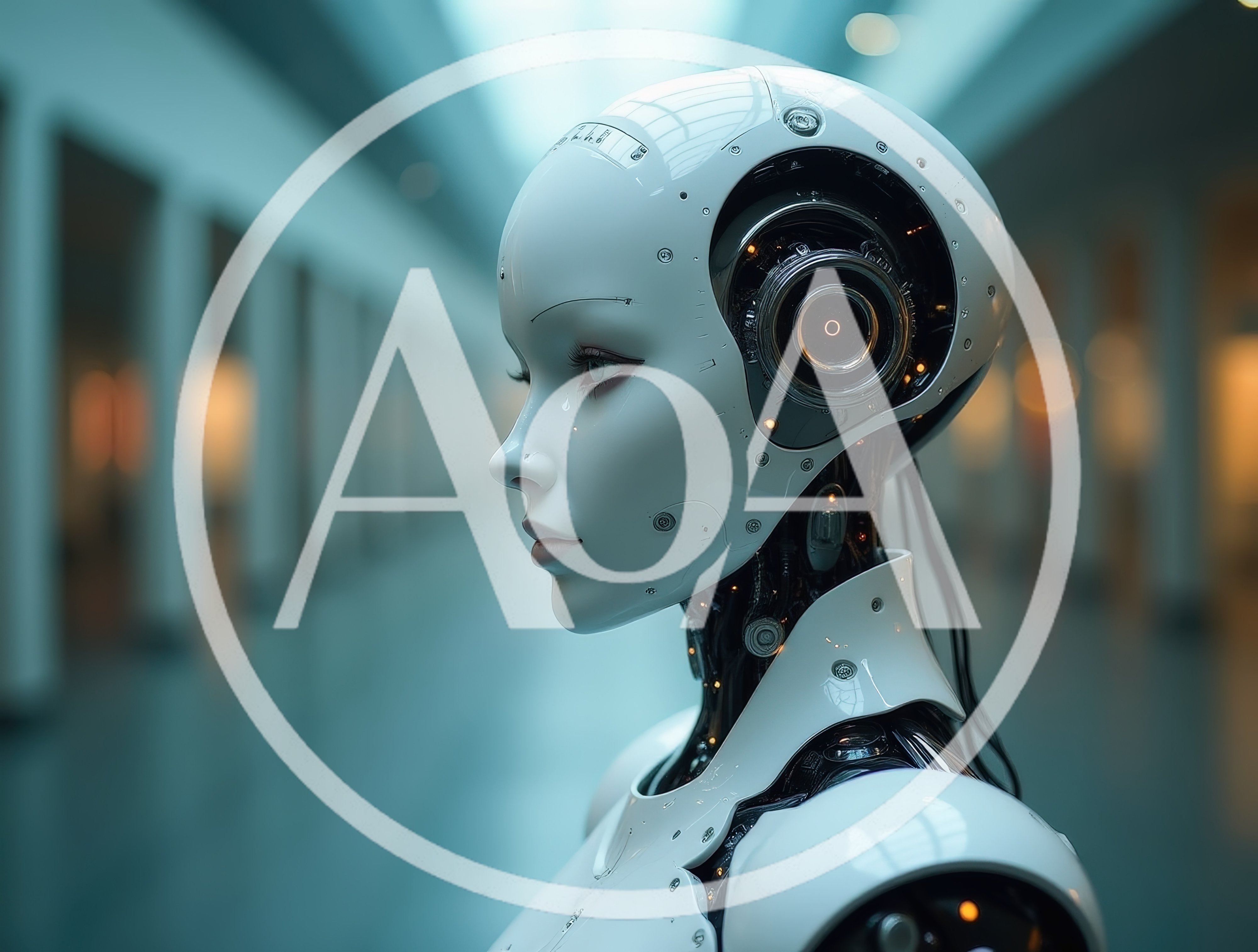Profile View Of A Futuristic Humanoid Robot