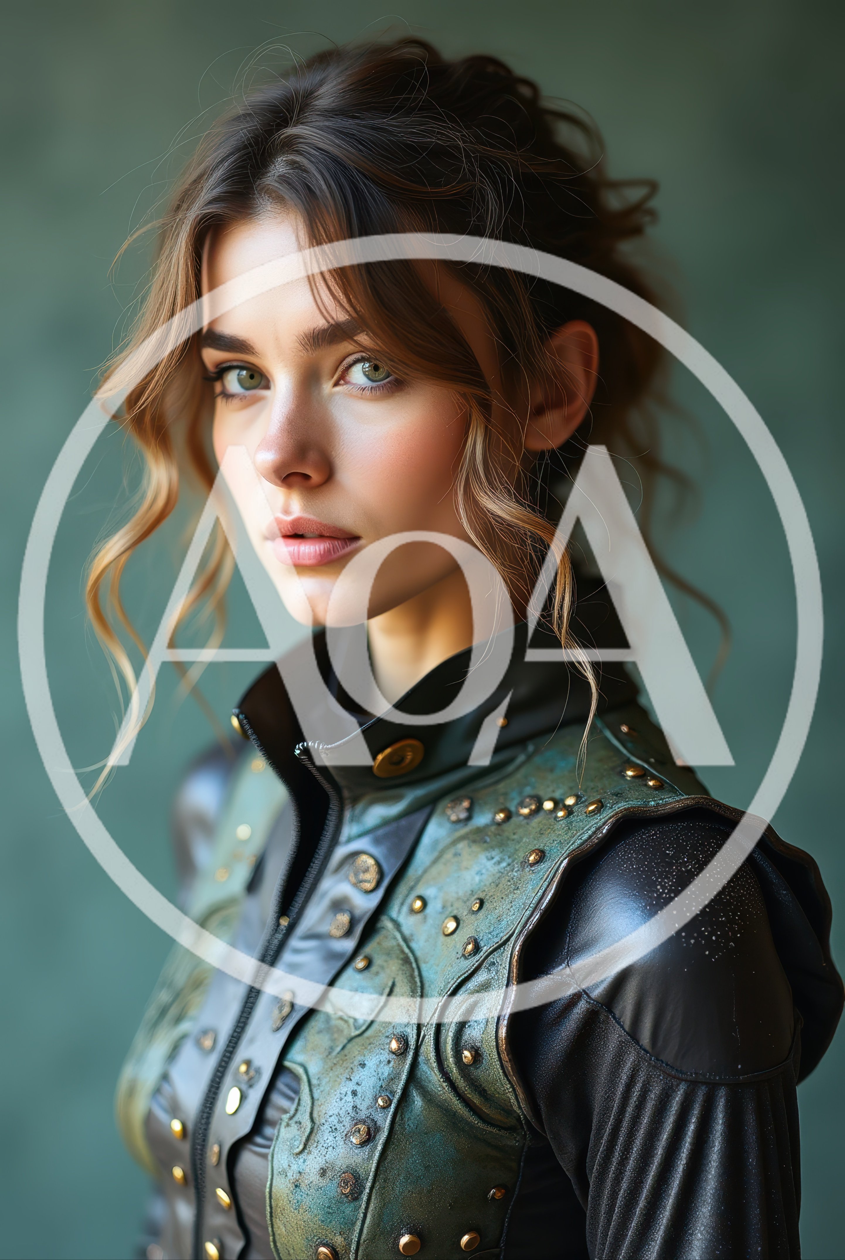 Portrait Of A Young Woman In Futuristic Armor