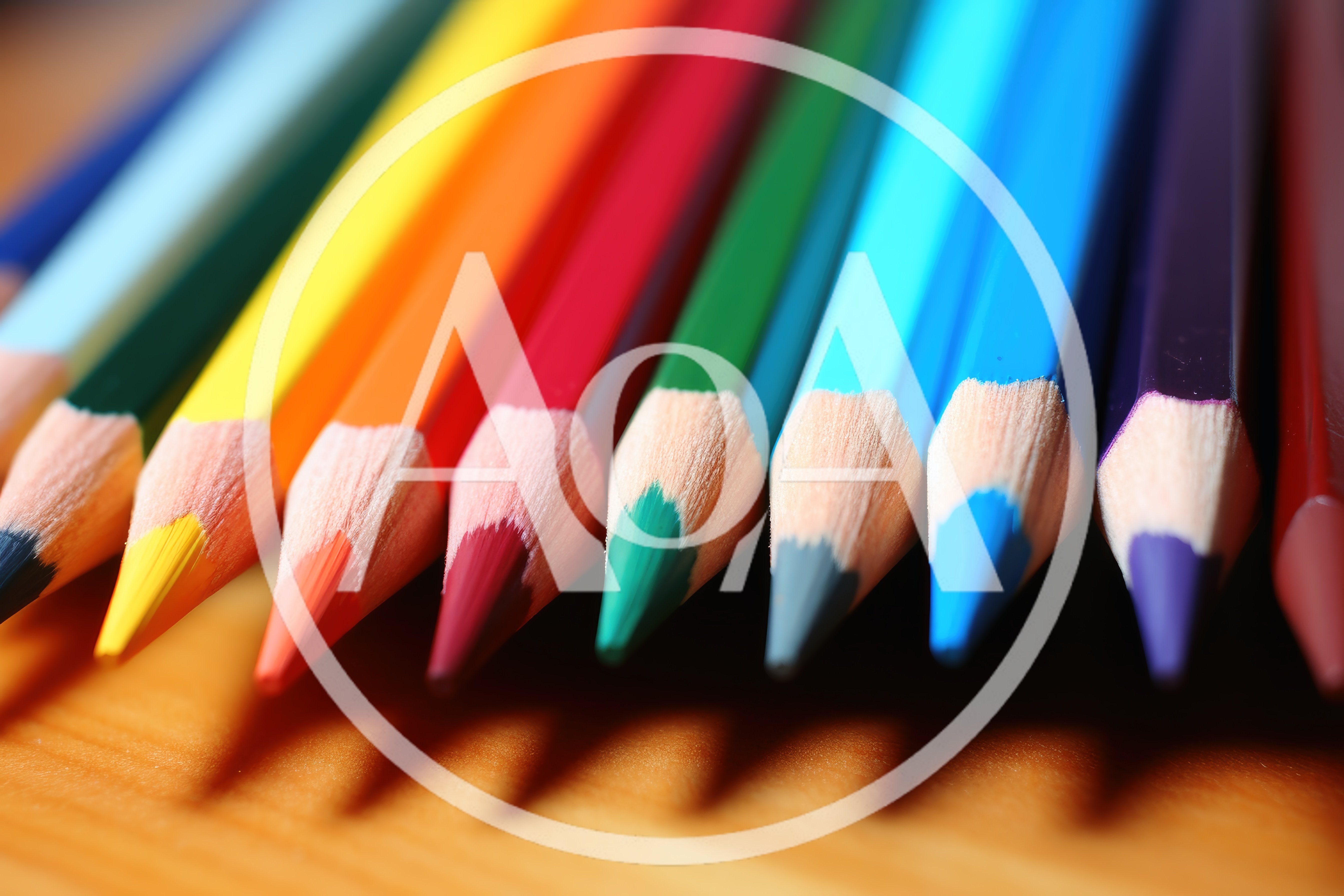 Close Up Of Colorful Sharpened Pencils