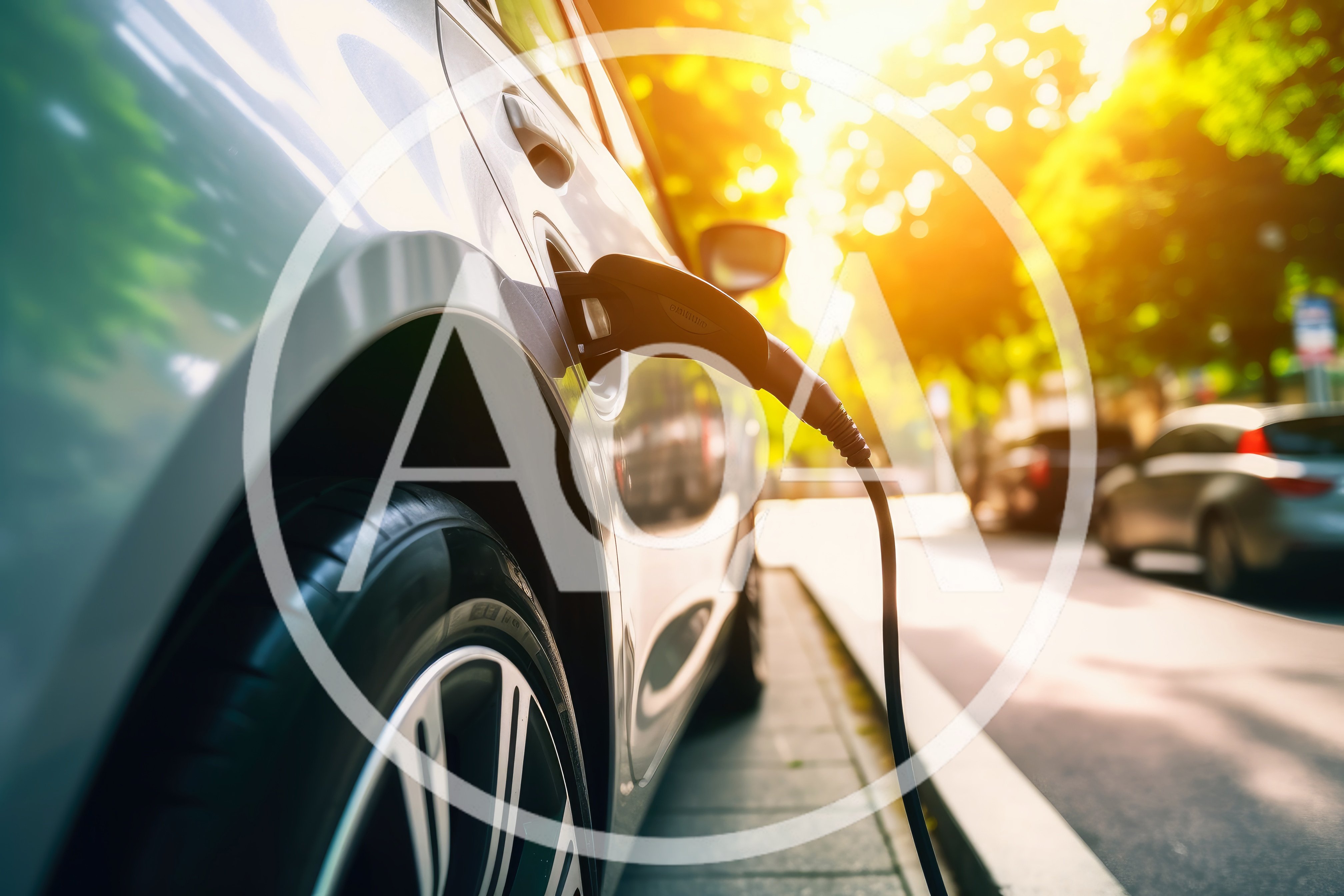 Electric Vehicle Charging At A Street Side Station