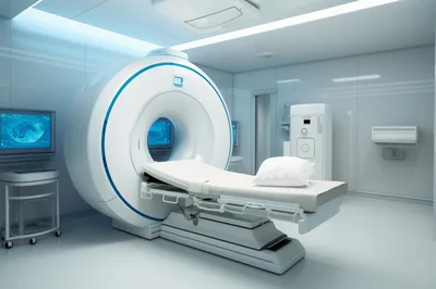 Modern MRI Scanner Machine in Clinical Imaging Room