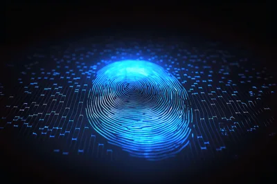 Digital Fingerprint Scanning Technology Concept