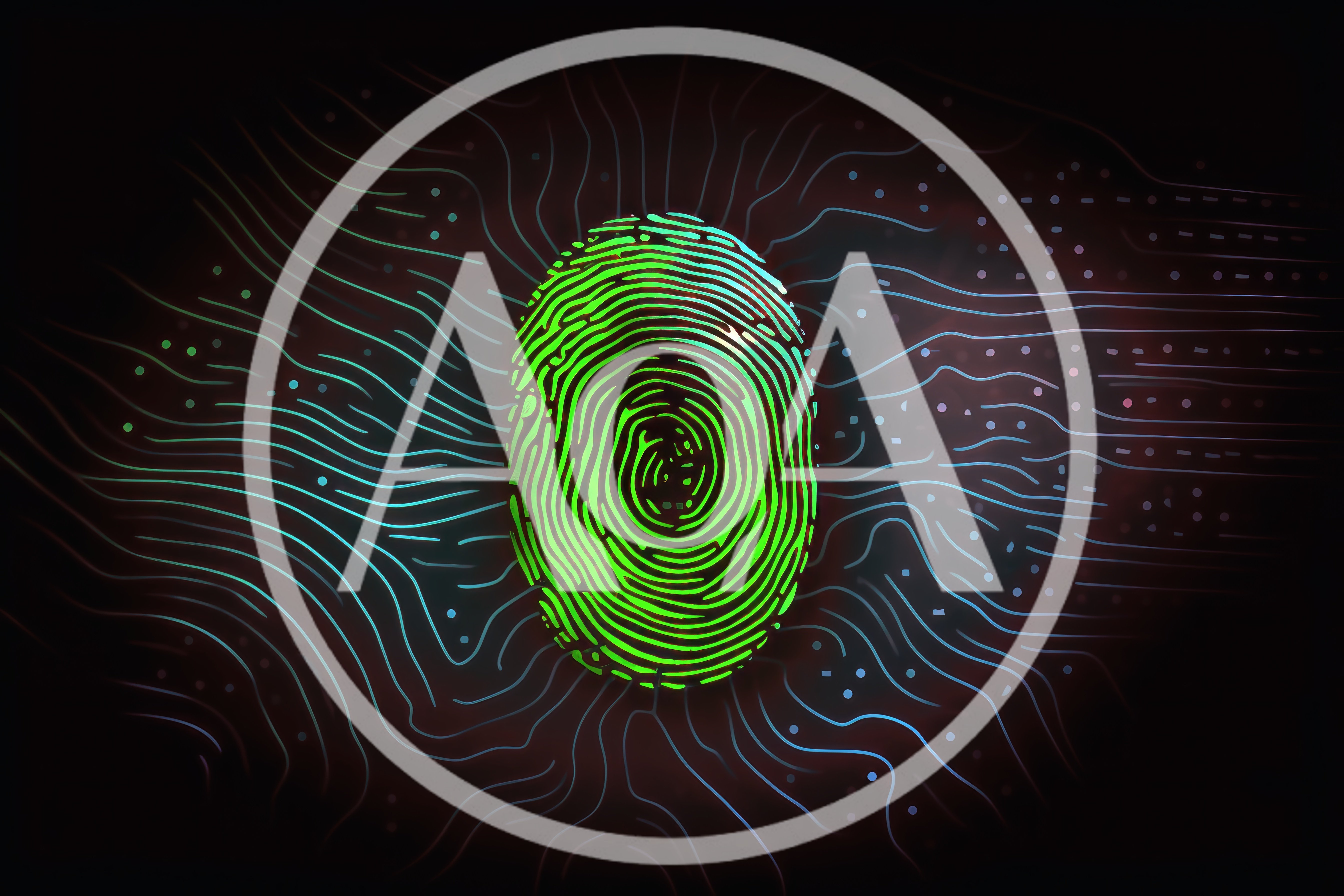 Digital Fingerprint Biometric Security Concept