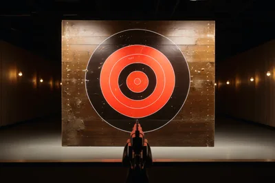 First Person View Of Shooting Range Target
