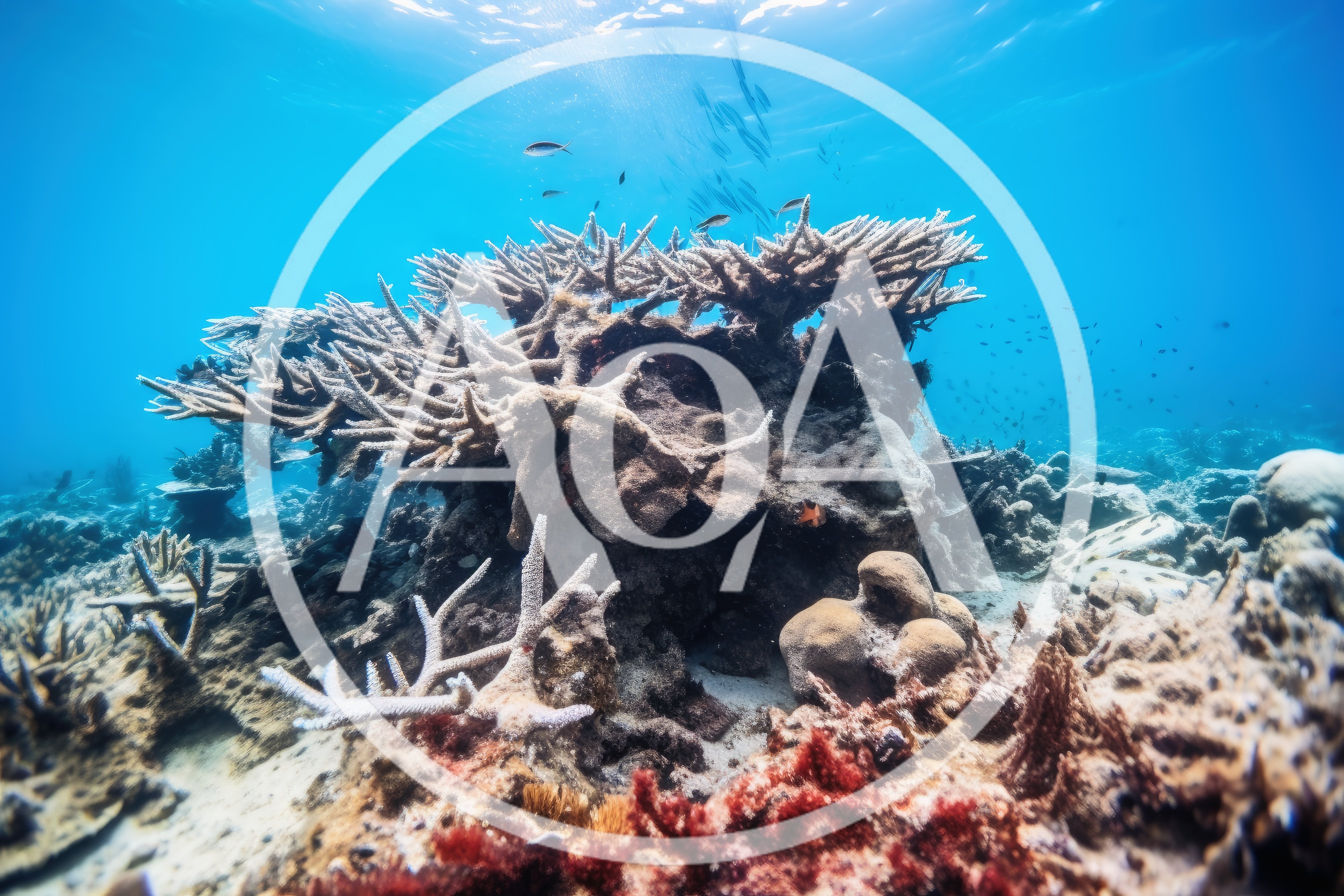Staghorn Coral Reef Underwater Scene