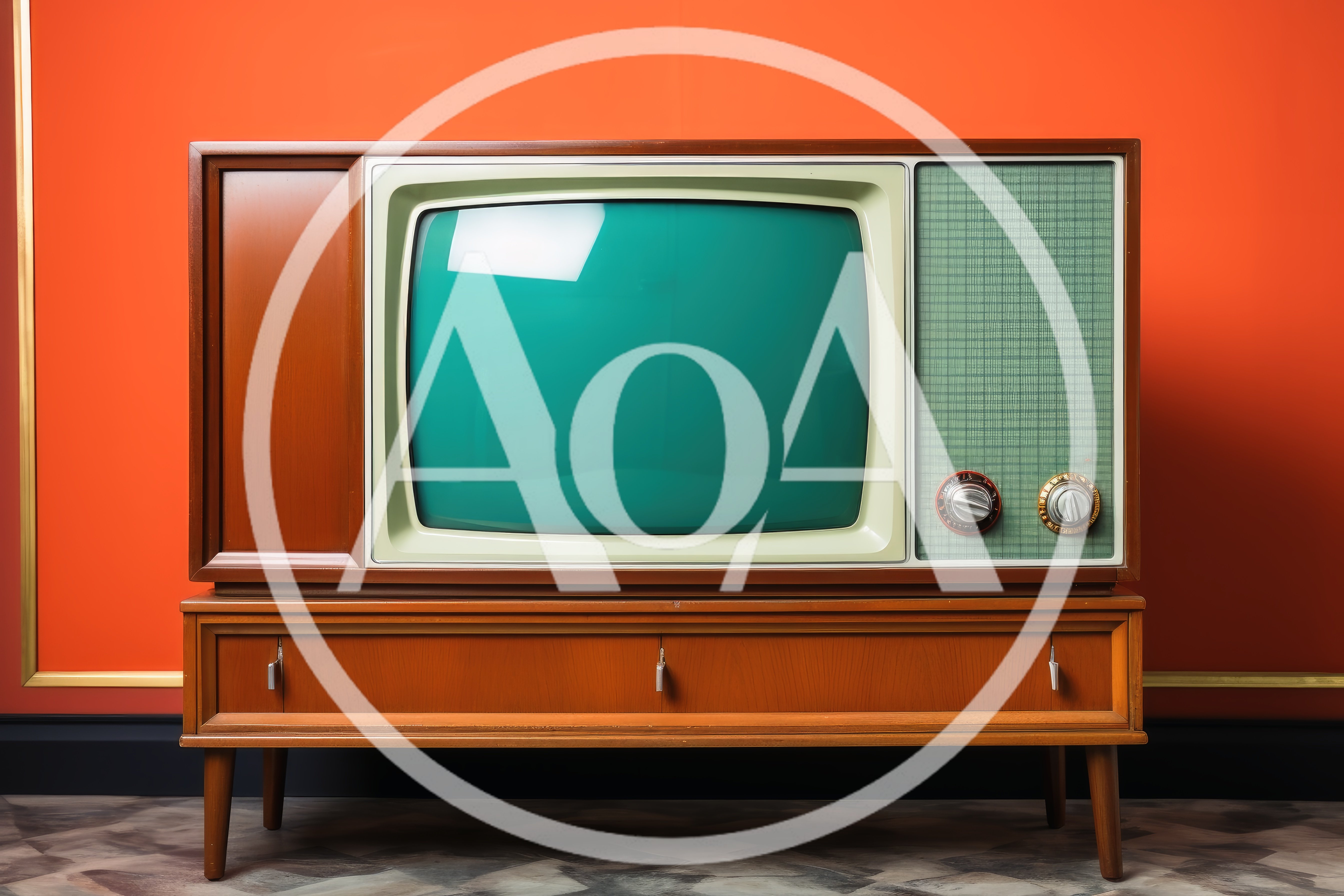 Vintage Mid-Century Modern Television Console