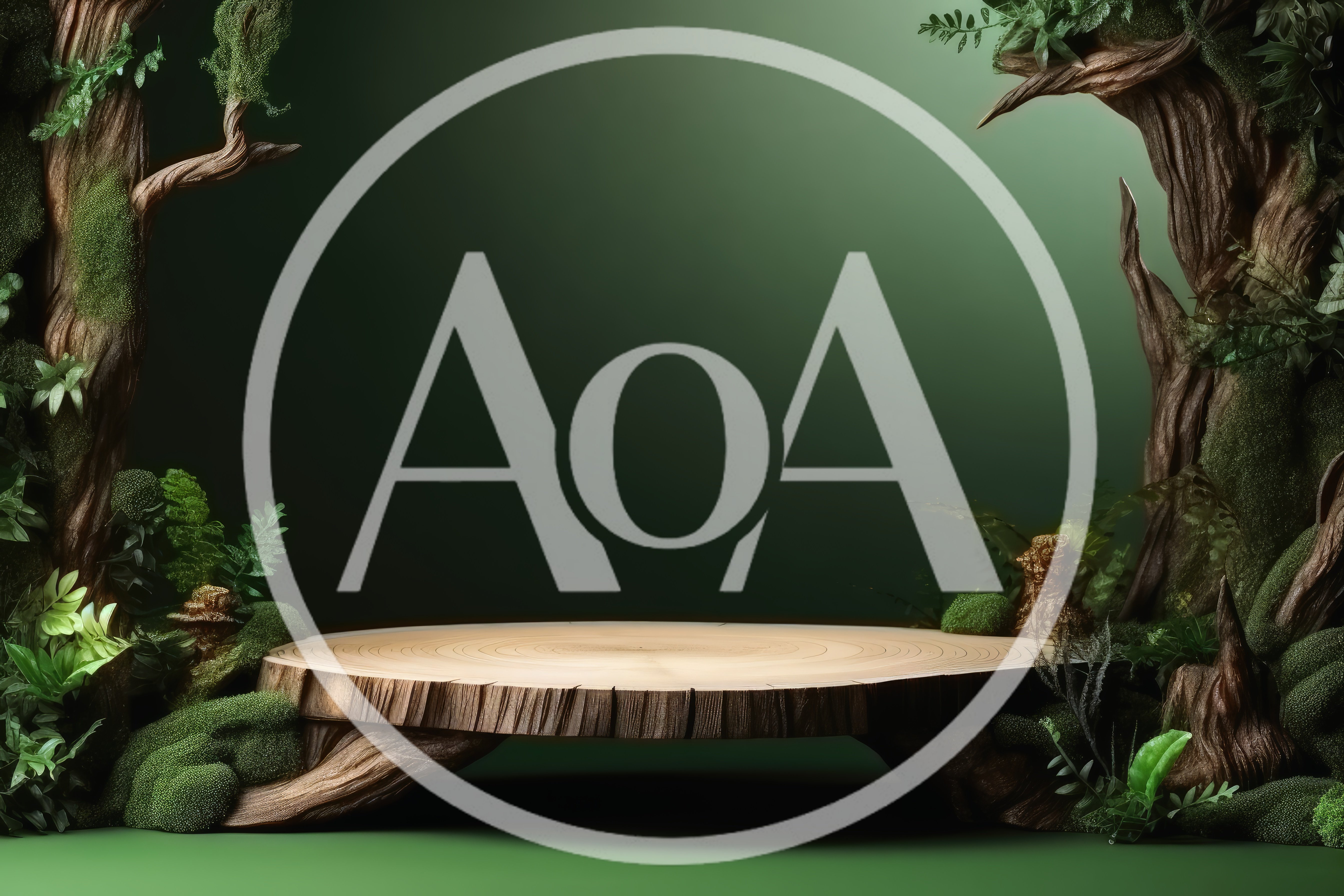 Wooden Tree Stump Product Display Stand