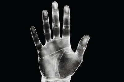 X-Ray Style Digital Illustration Of A Human Hand