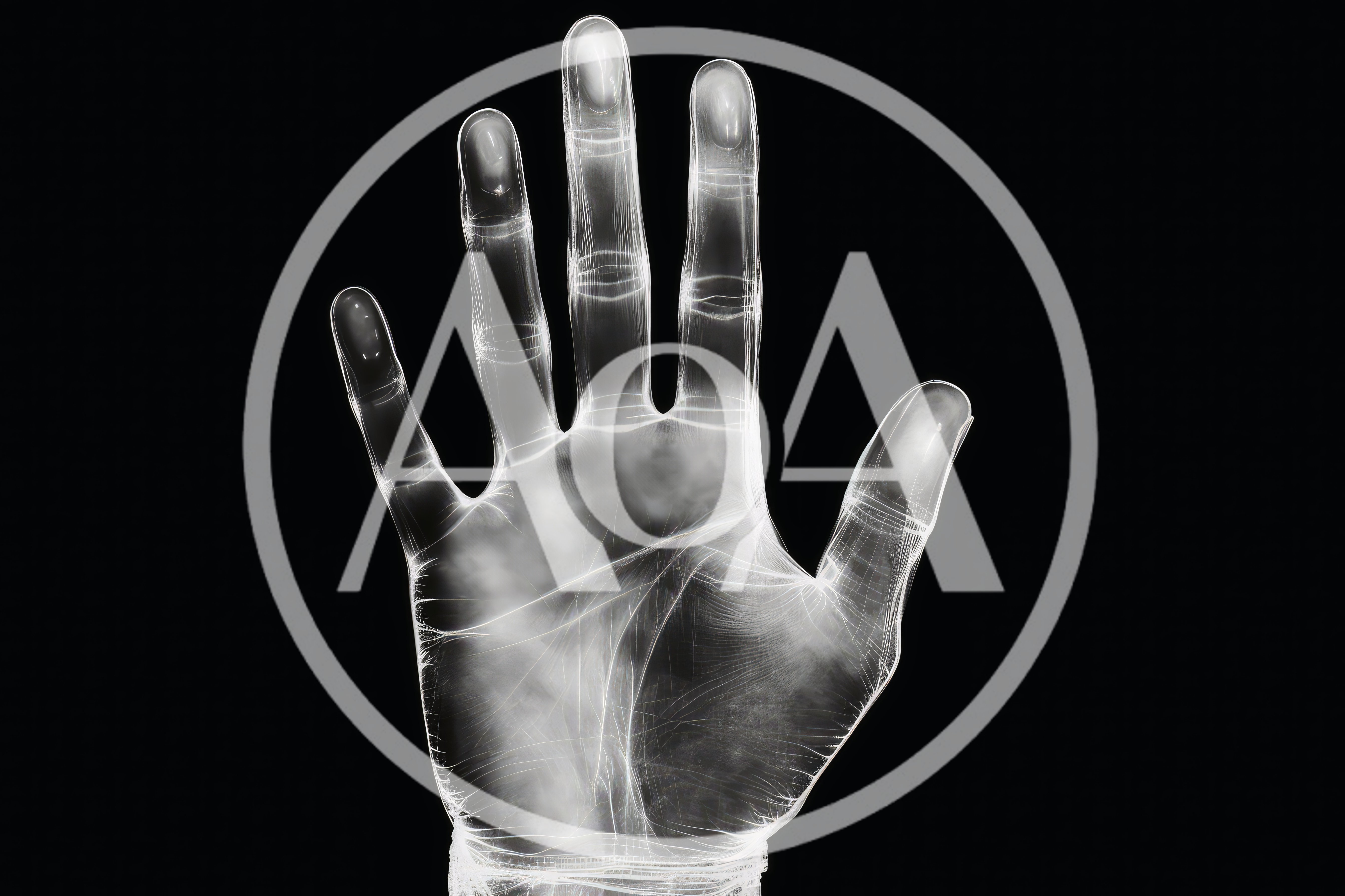 X-Ray Style Digital Illustration Of A Human Hand