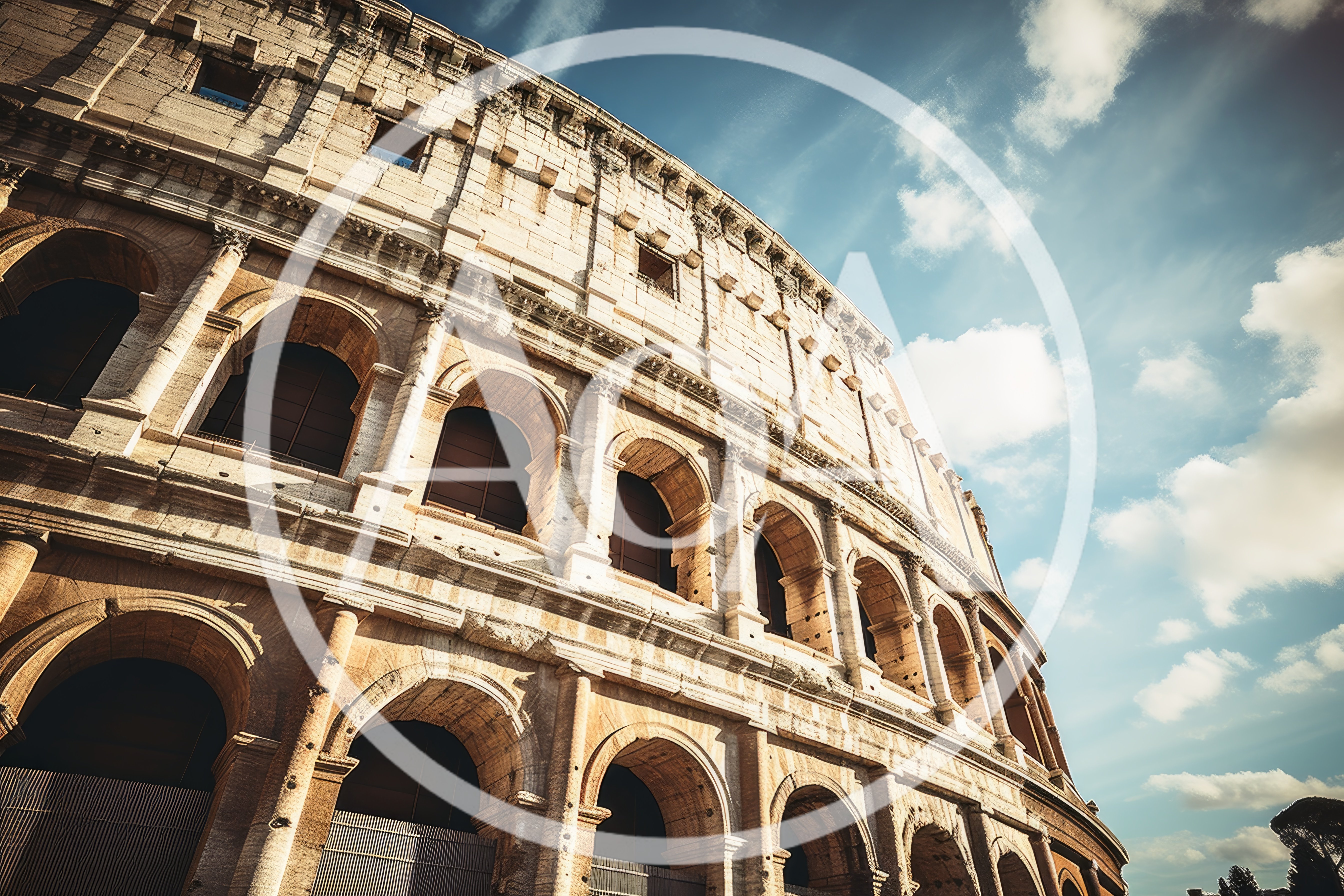 Low Angle View Of The Ancient Roman Colosseum