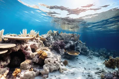 Vibrant Coral Reef Ecosystem Underwater Scene