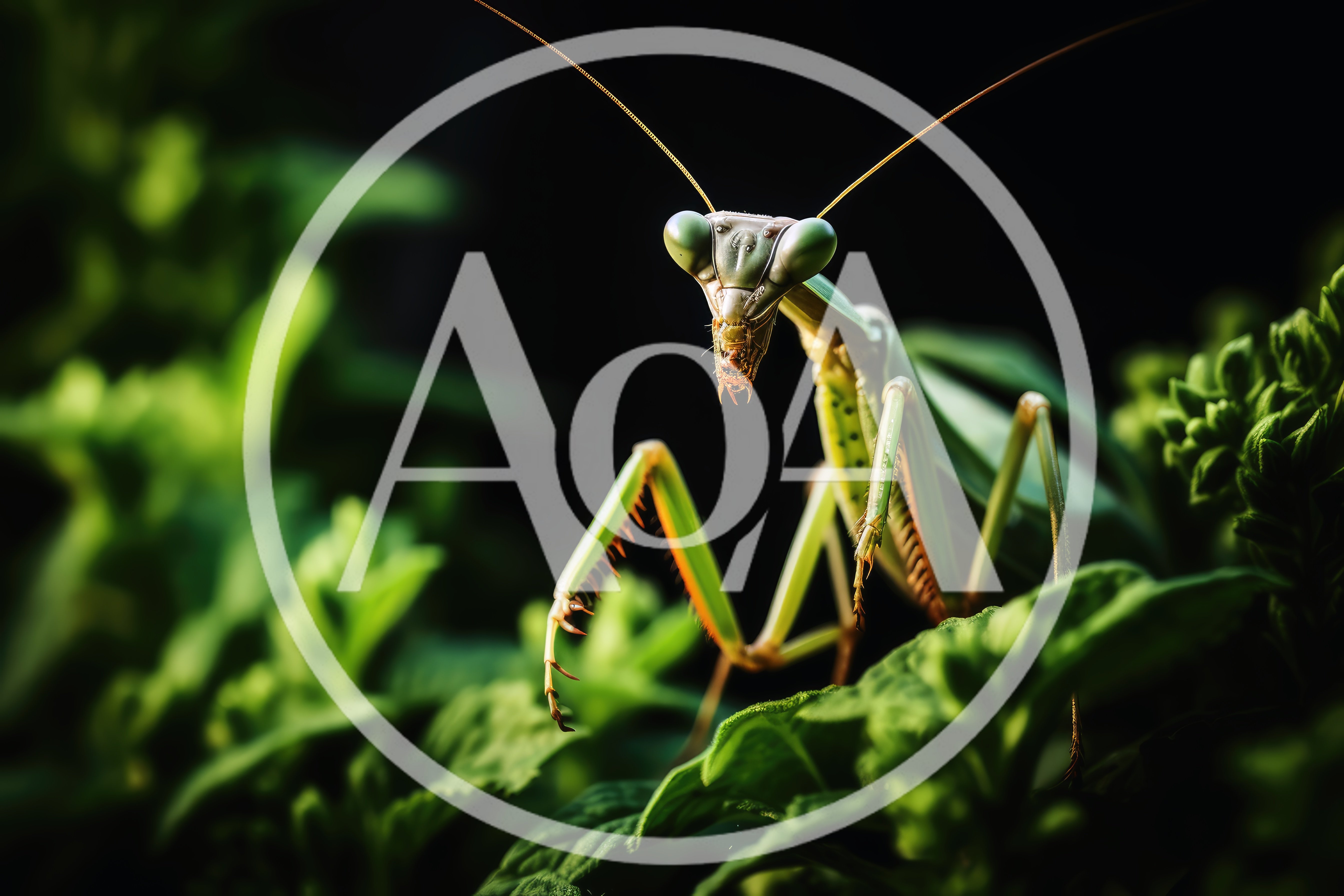 Macro Close Up Of A Praying Mantis