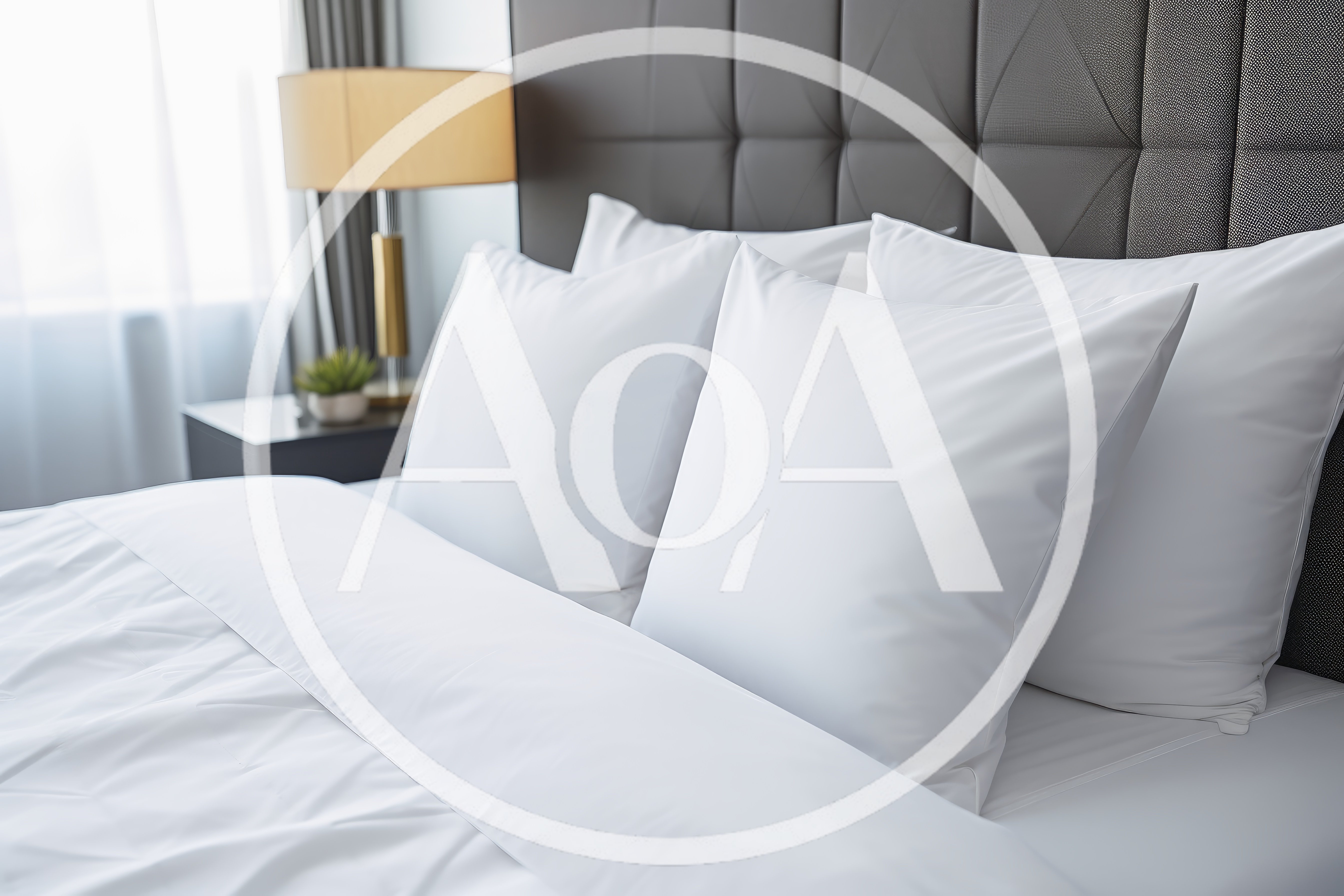 White Pillows On A Modern Hotel Bed