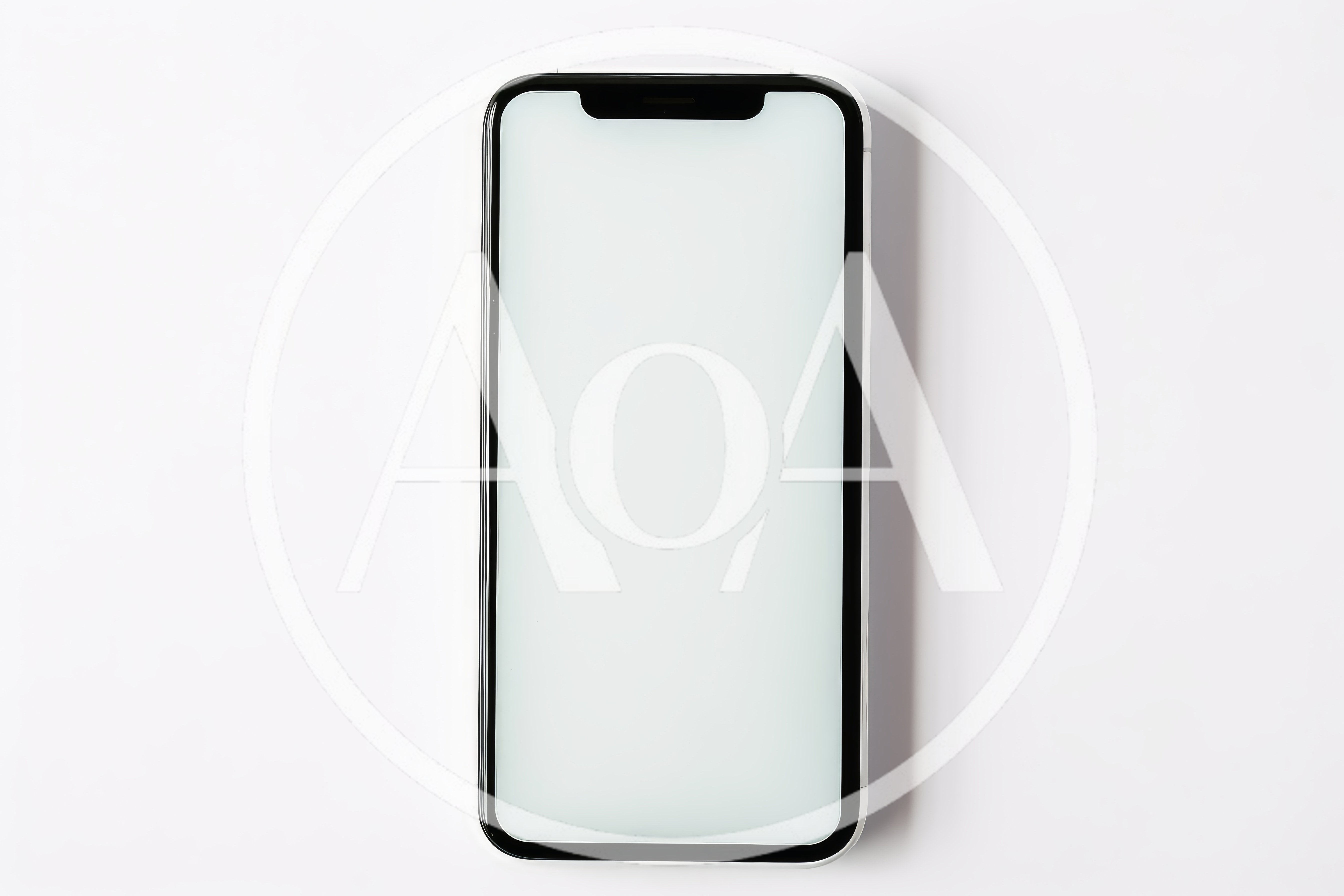 Modern Smartphone With Blank White Screen