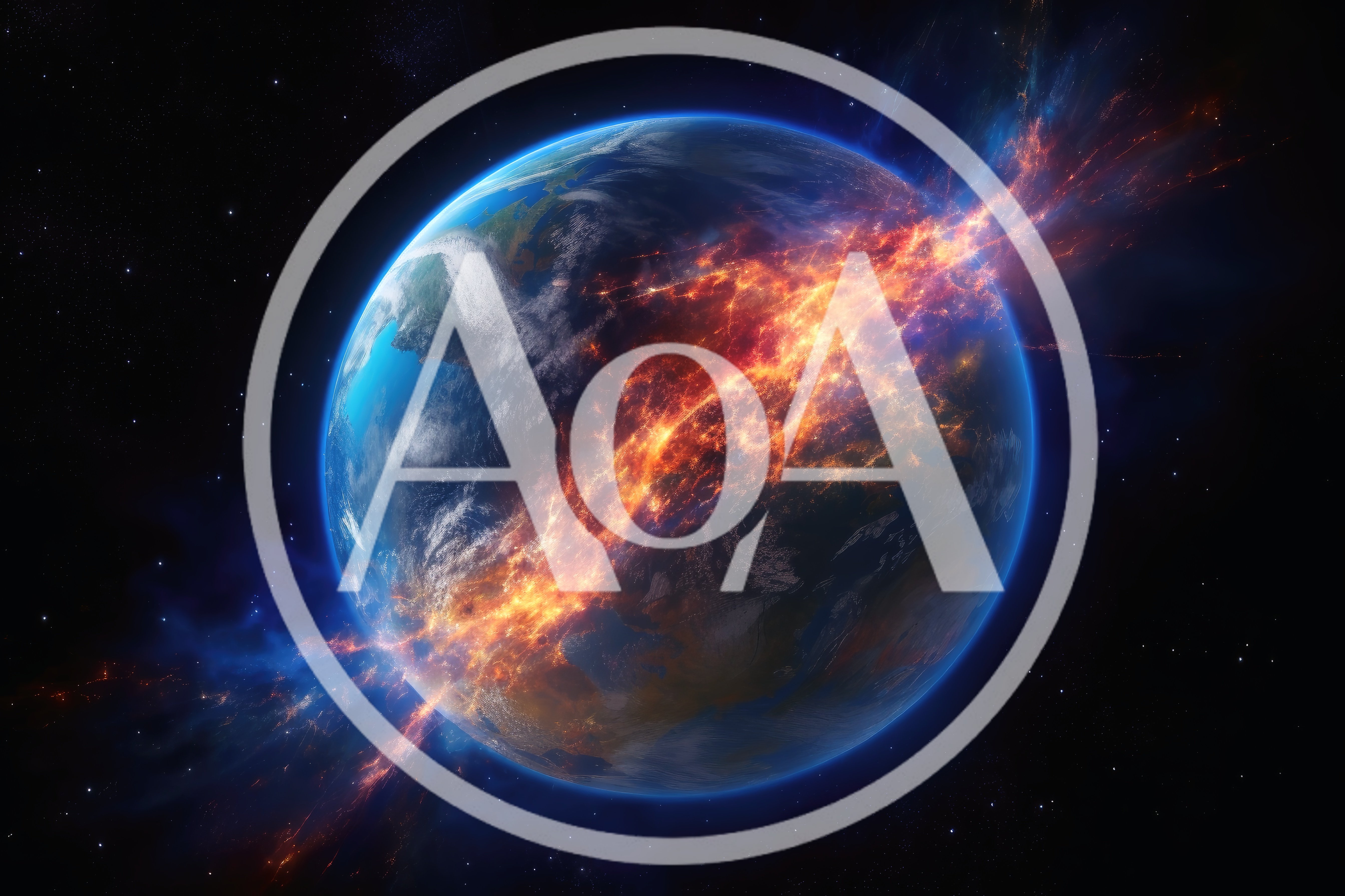 Catastrophic Asteroid Impact Striking Planet Earth