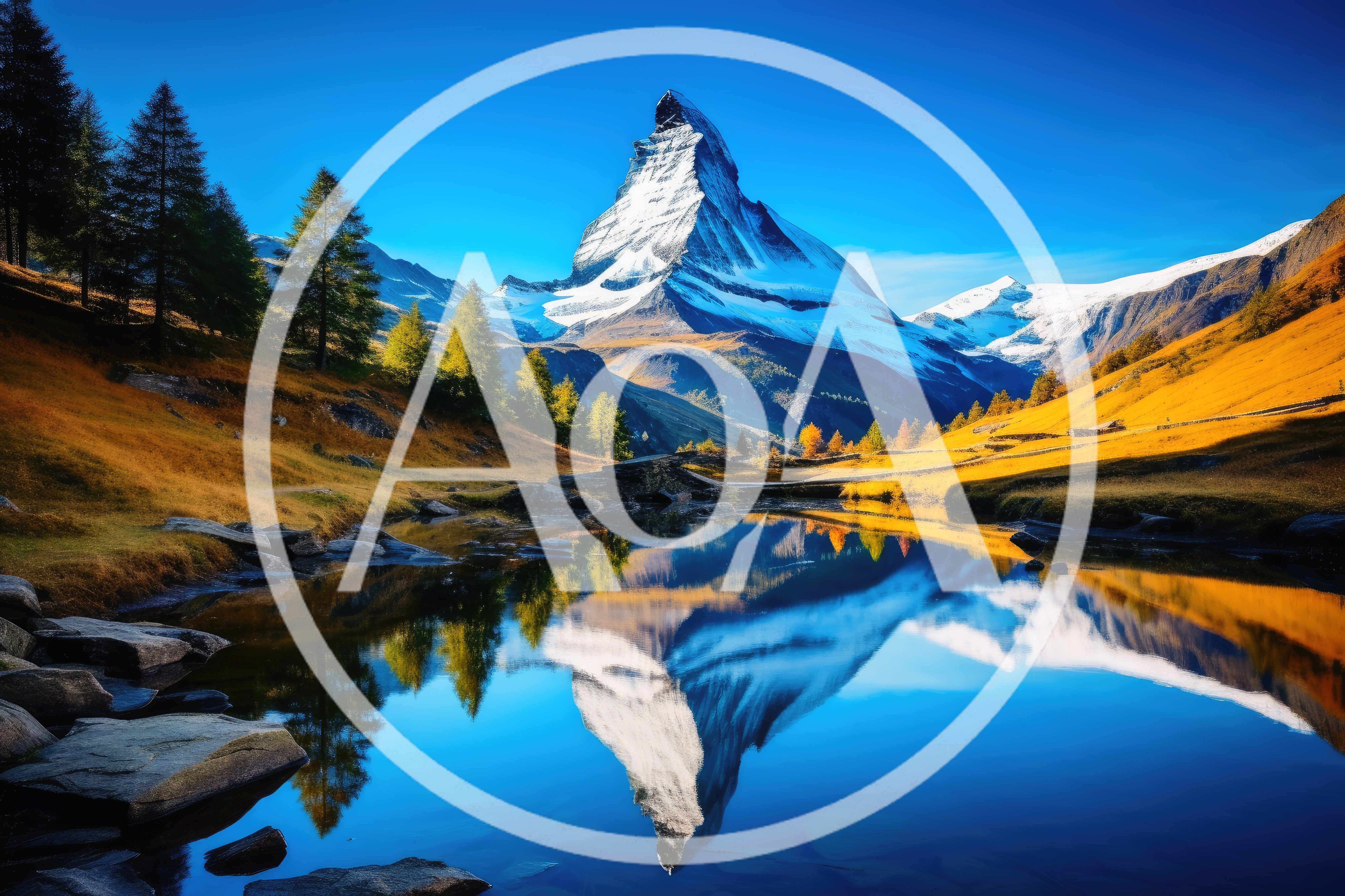 The Iconic Matterhorn Mountain Reflected In A Calm Lake