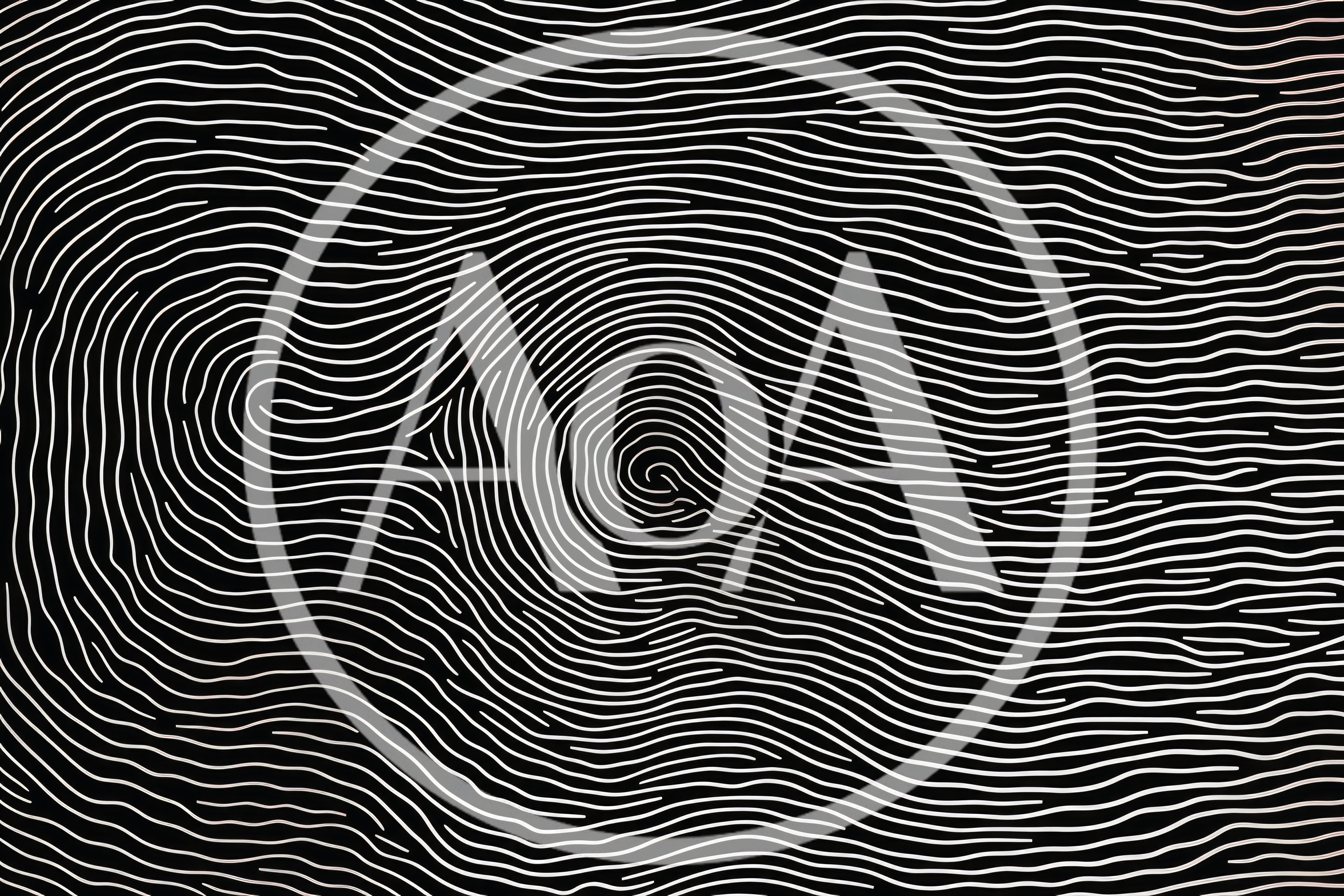 Abstract Monochrome Wavy Line Pattern Background