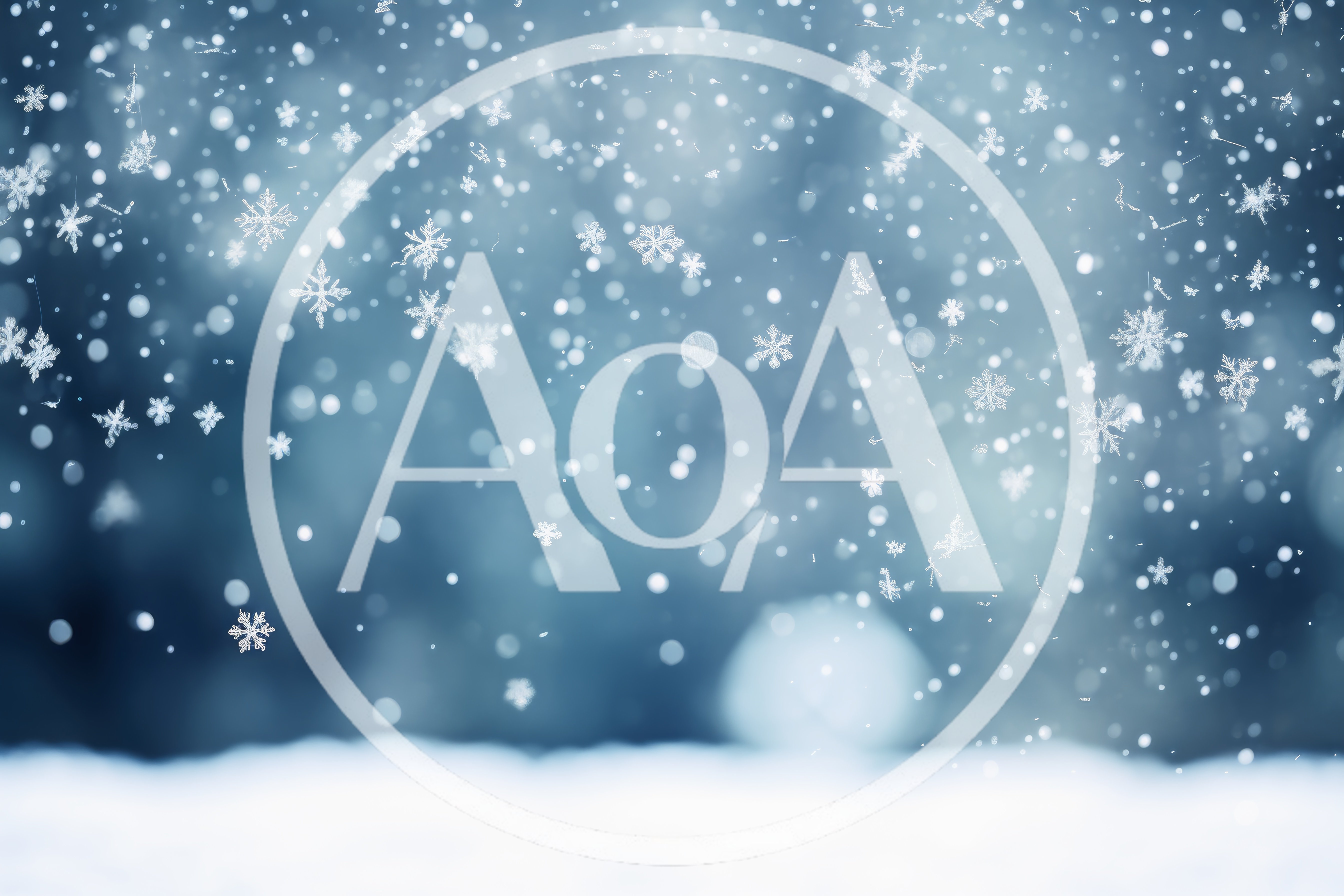 Falling Snowflakes Against A Blurred Winter Background