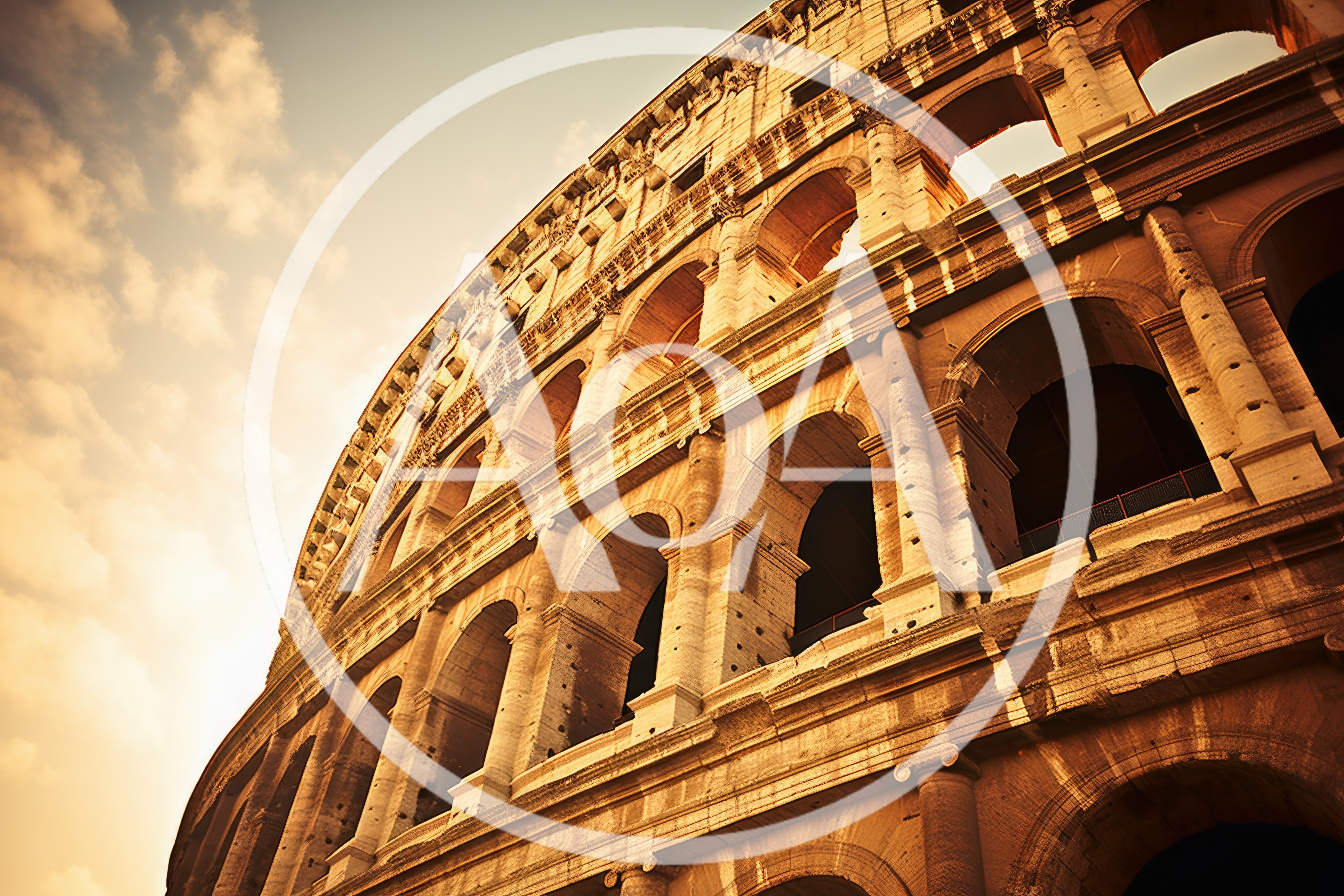 Low Angle View Of The Ancient Roman Colosseum