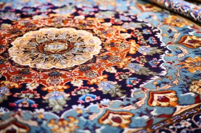 Intricate Persian Rug Pattern With Floral Motifs