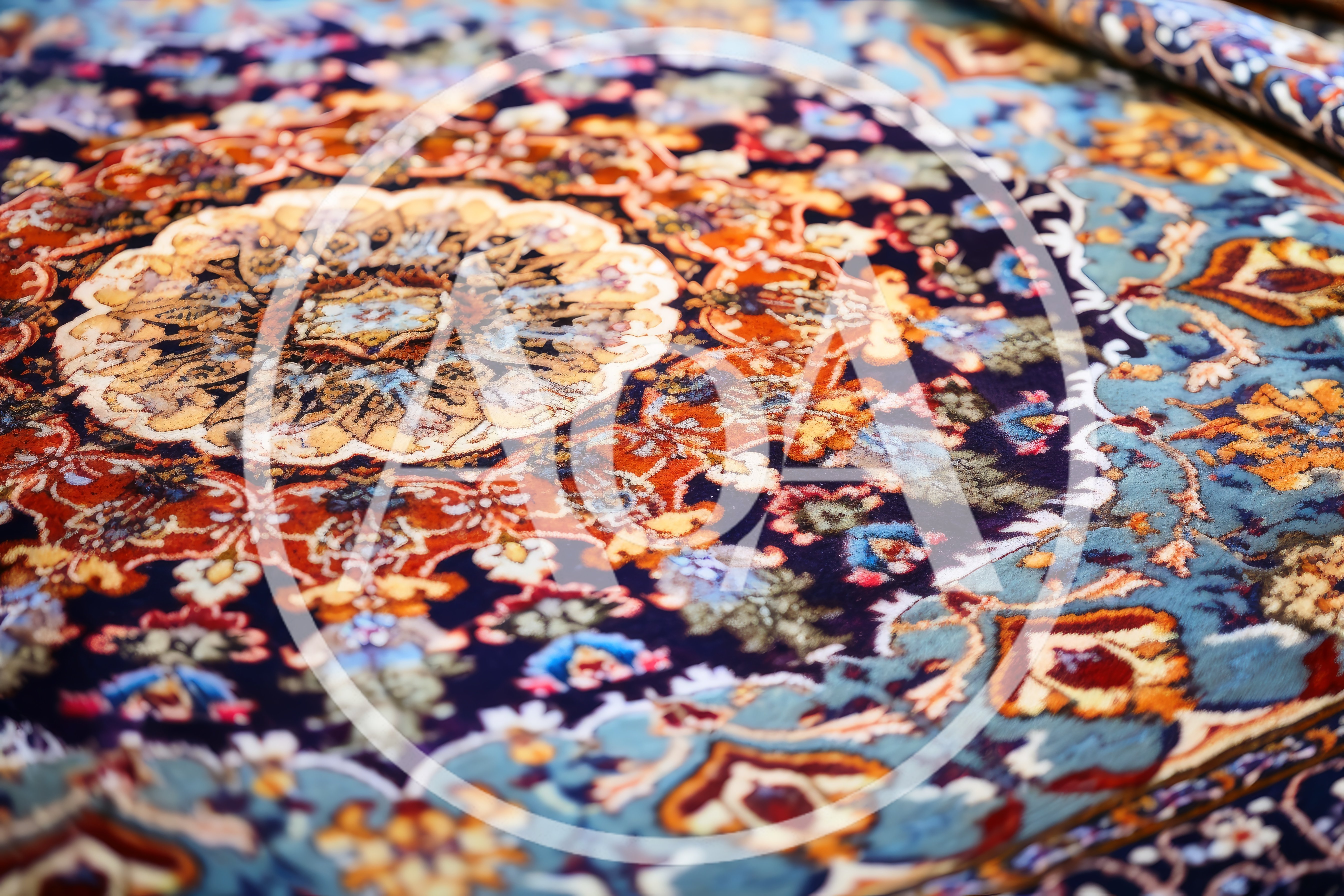 Intricate Persian Rug Pattern With Floral Motifs
