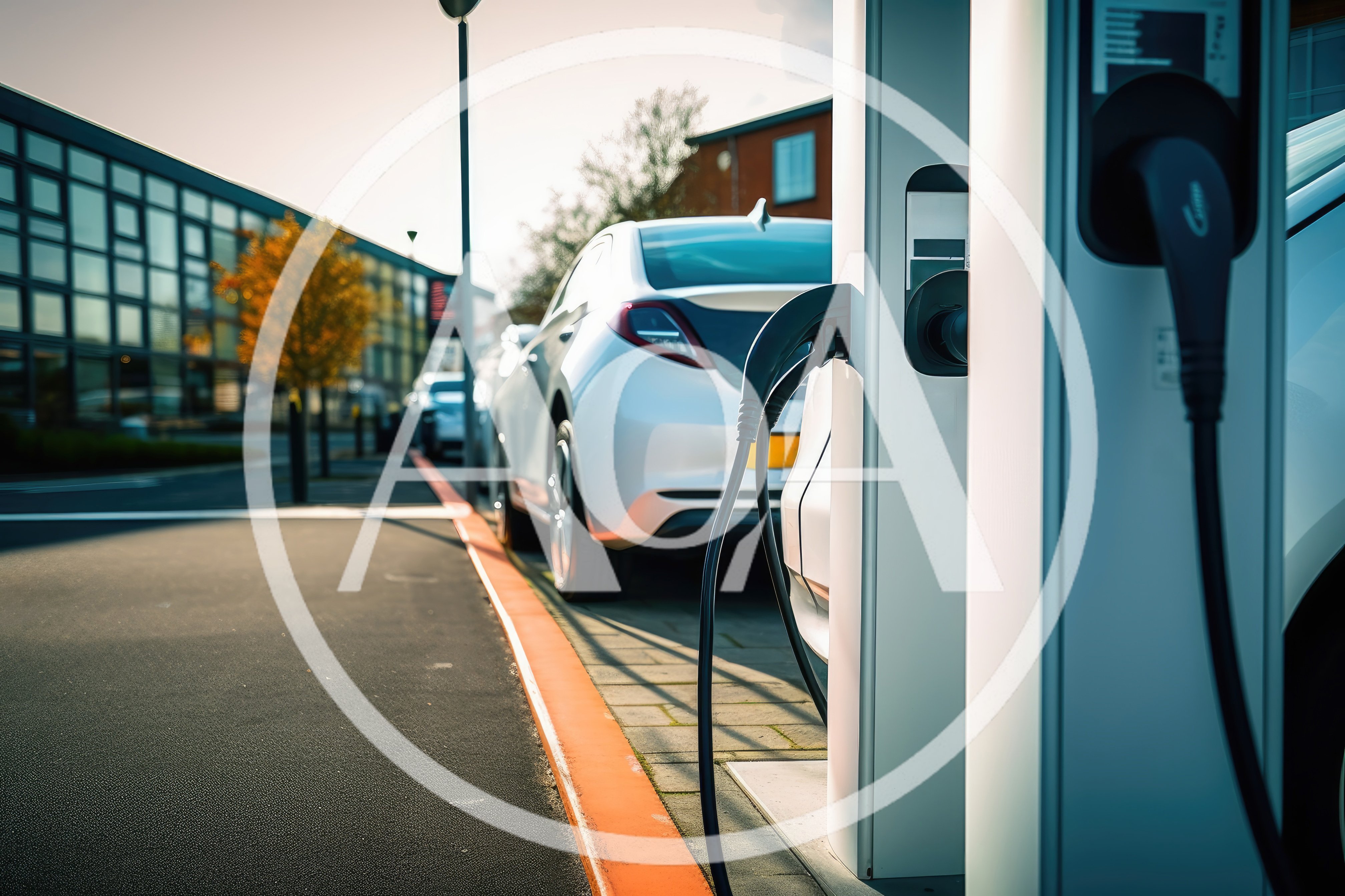 Electric Vehicle Charging Station In Urban Setting