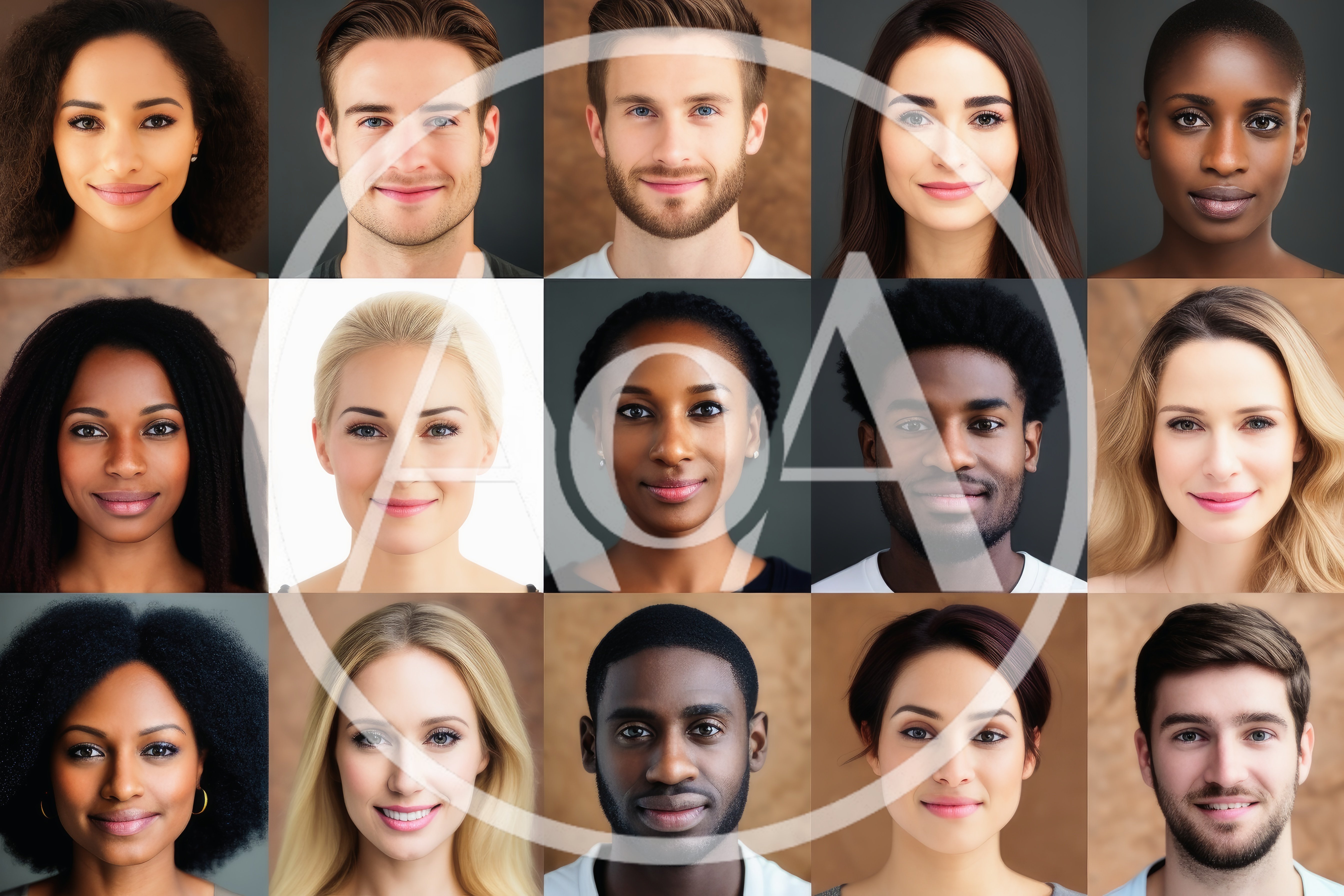 Diverse Group Of People Portrait Collage
