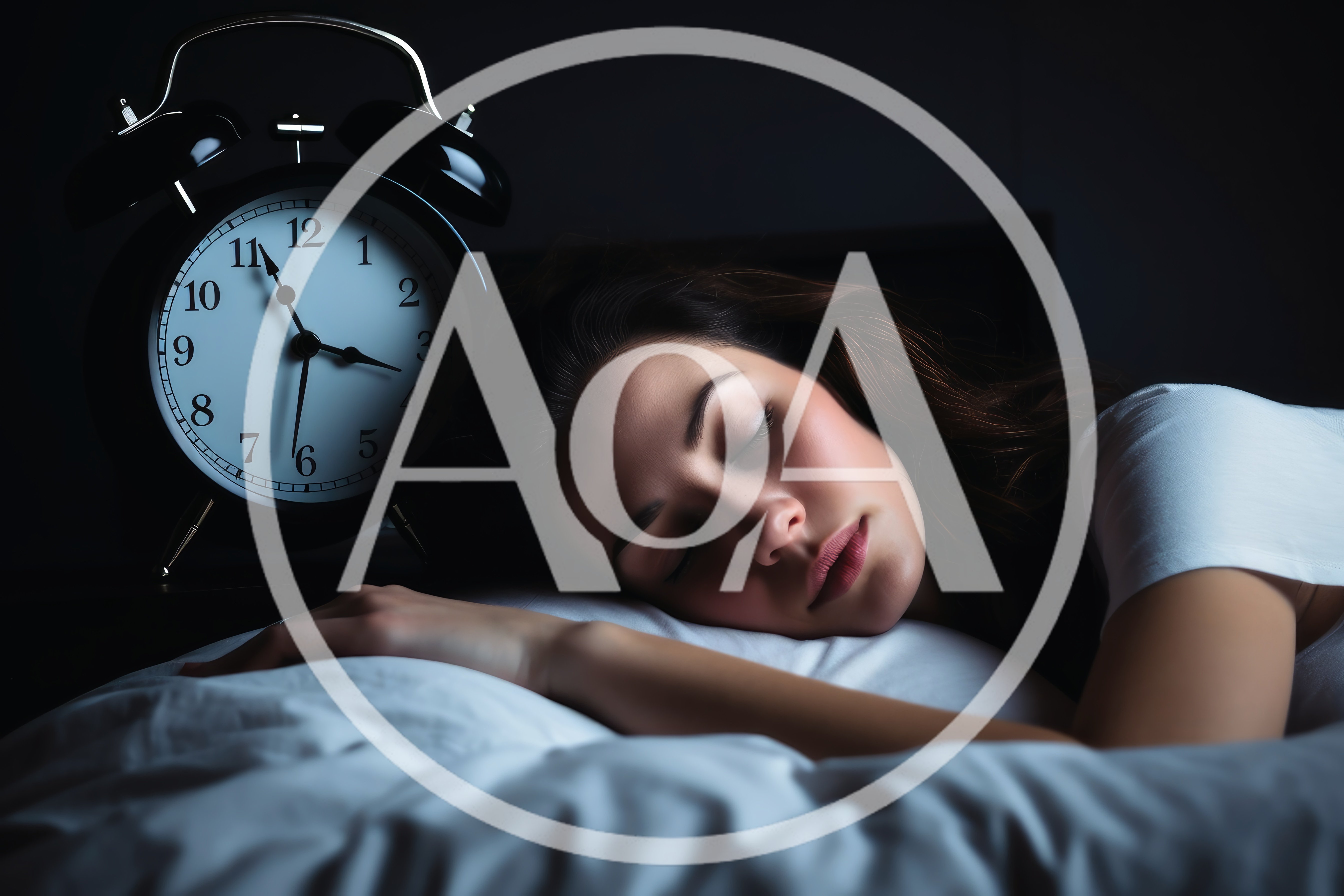 Young Woman Sleeping Peacefully Beside An Alarm Clock