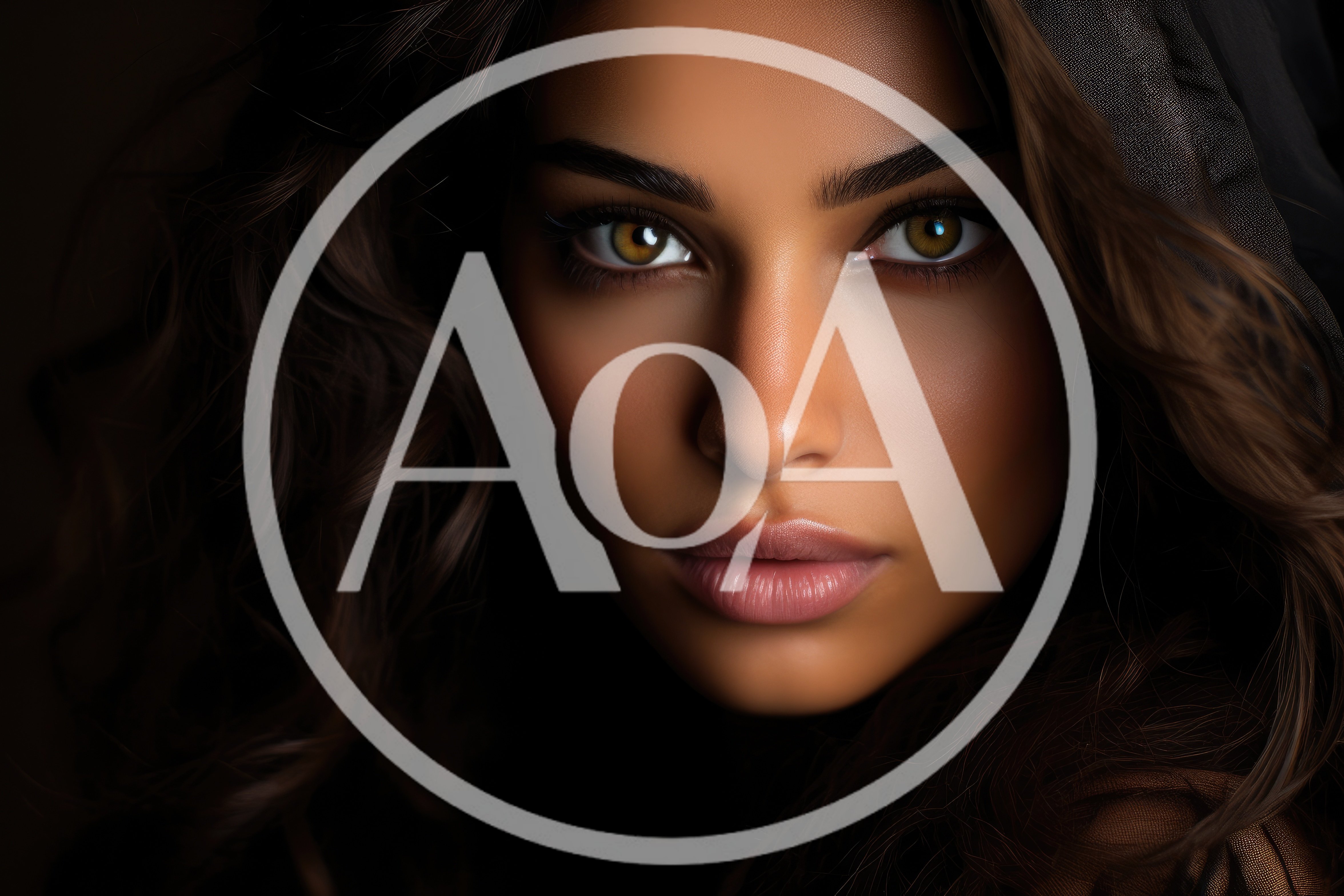 Portrait Of A Beautiful Woman With Hazel Eyes