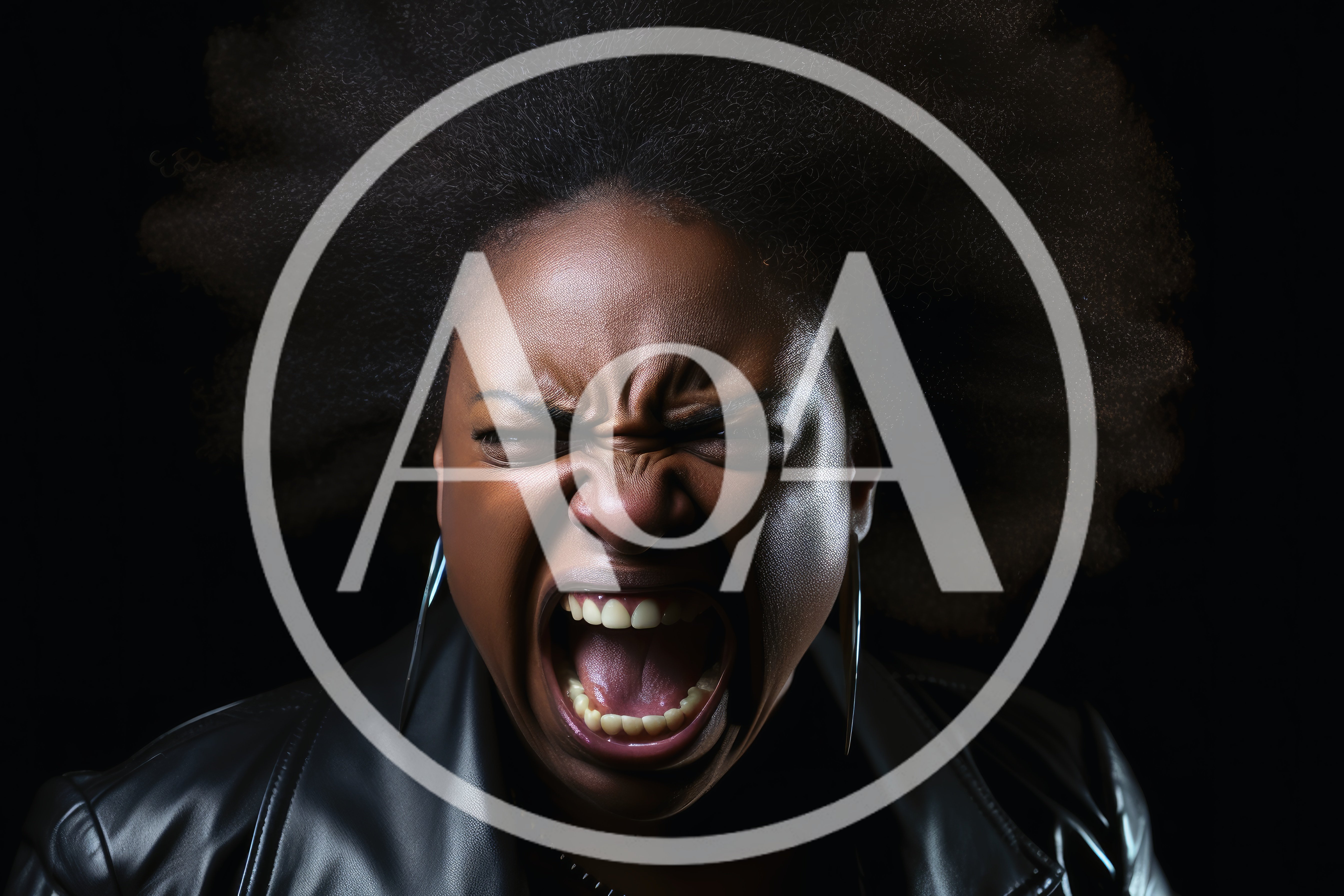 Portrait Of An Angry Woman Screaming