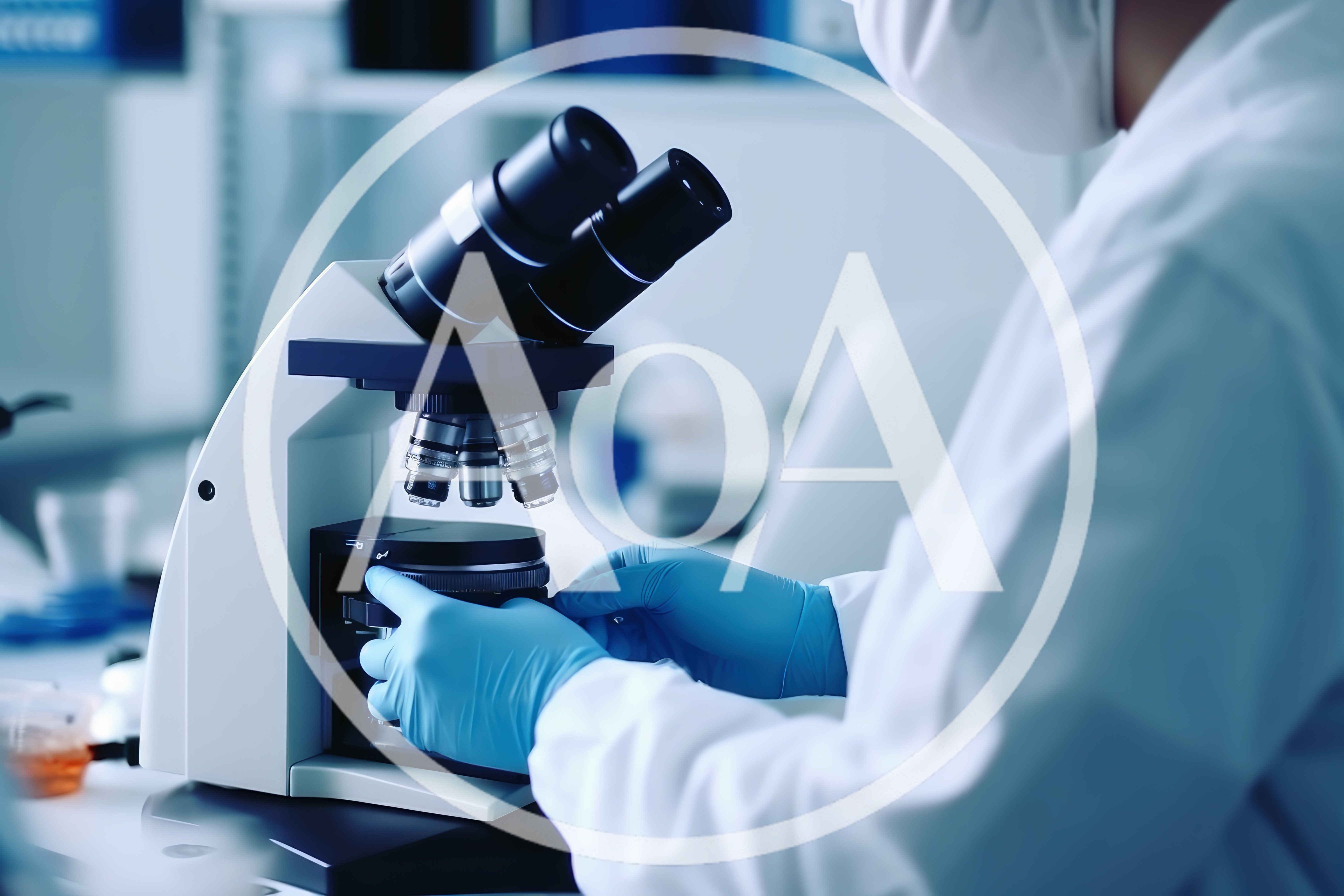 Scientist Adjusting Microscope In A Laboratory Setting