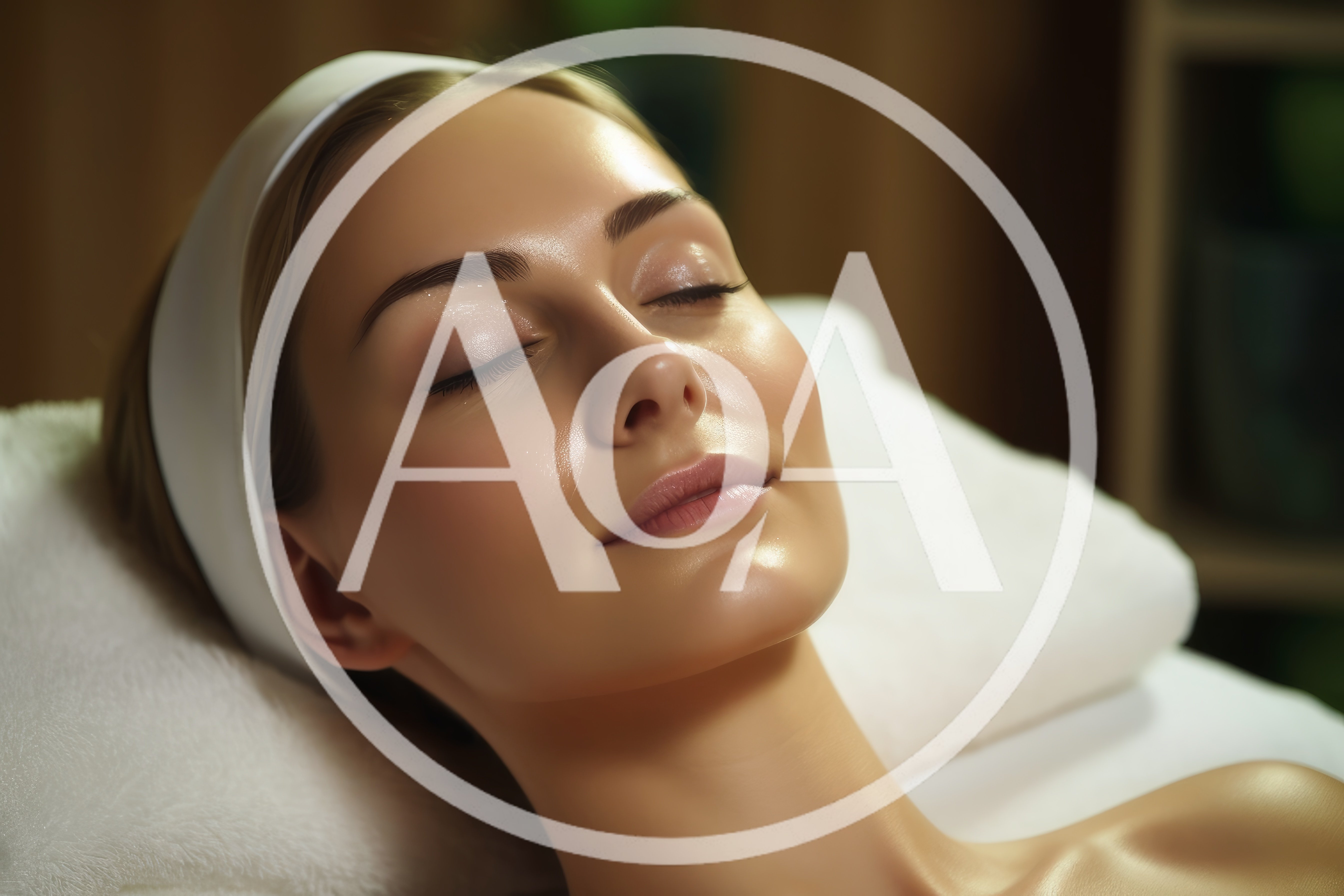Woman Receiving A Relaxing Facial Treatment In A Spa
