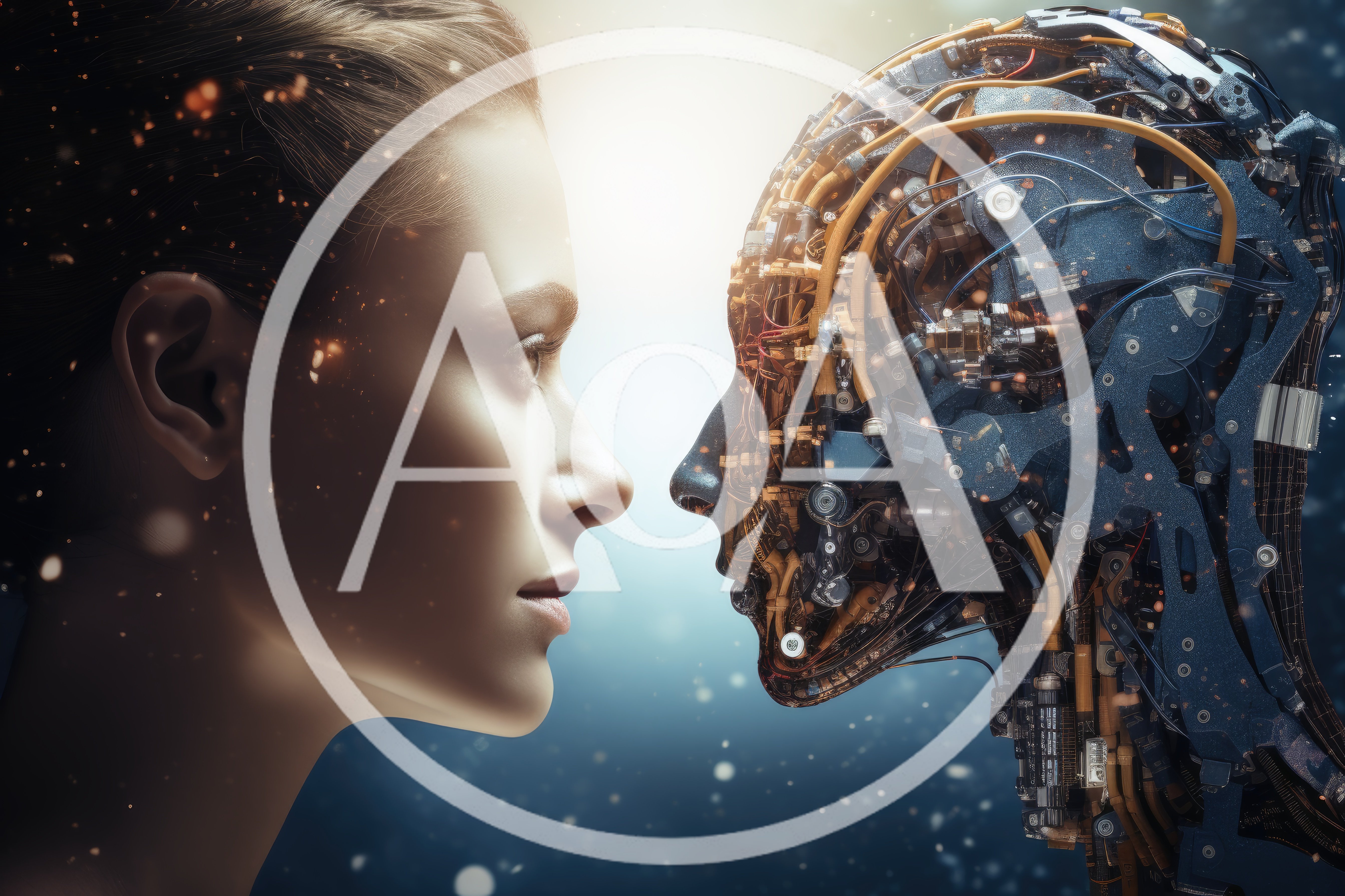 Human Face Confronting A Complex Robotic Android Head
