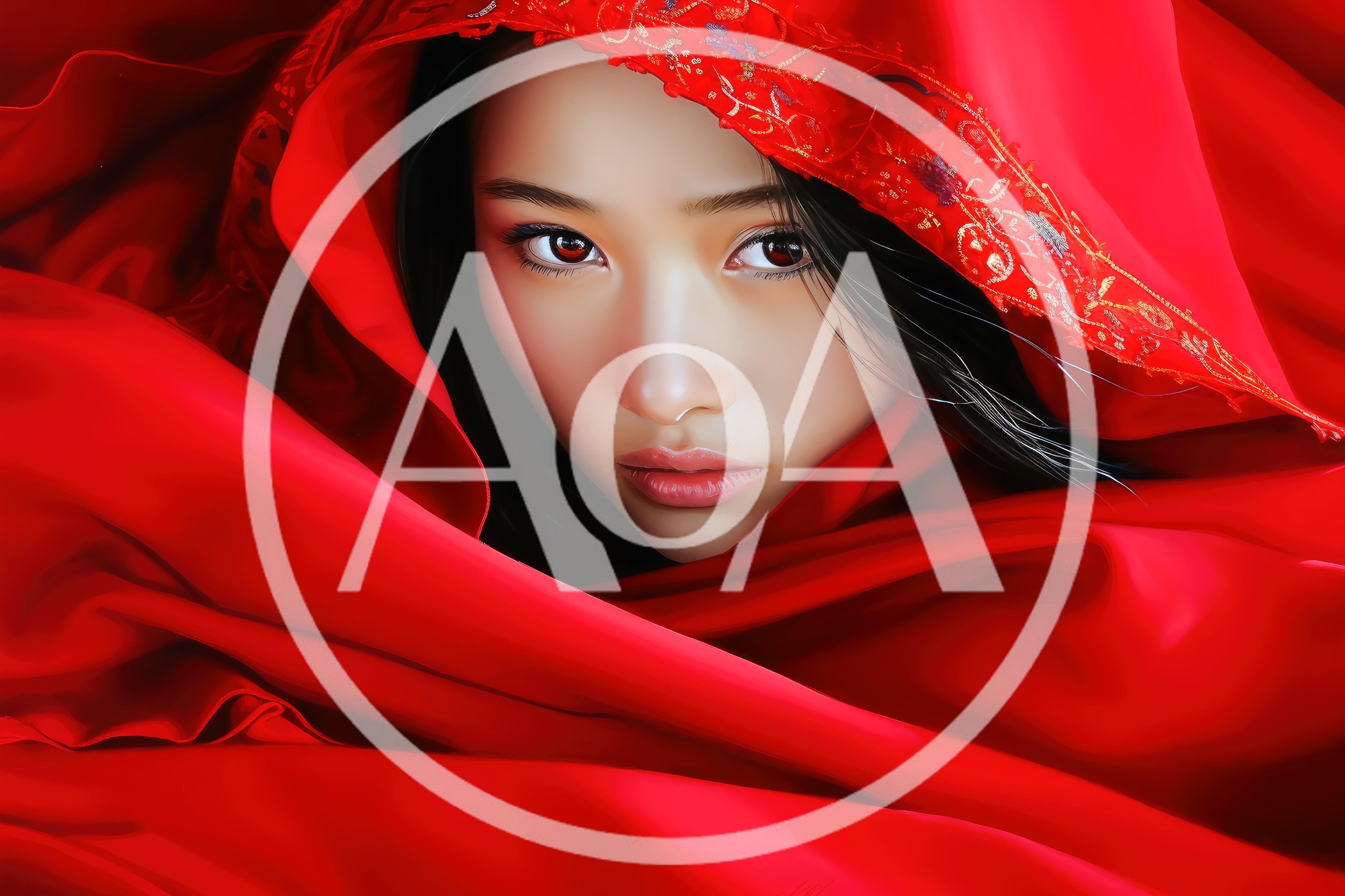 Portrait of a Young Woman in Red Silk