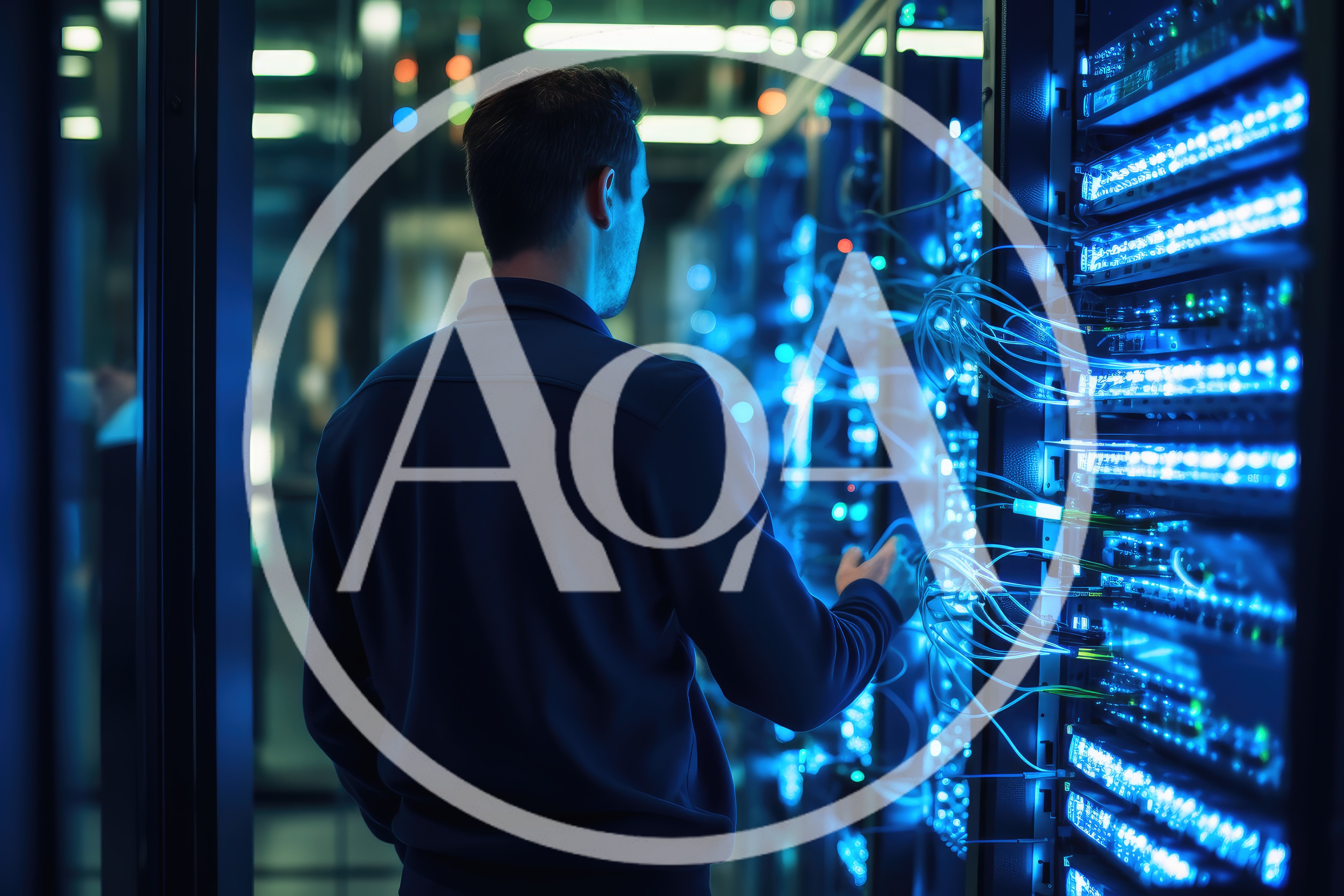 IT Technician Working In A Modern Data Center