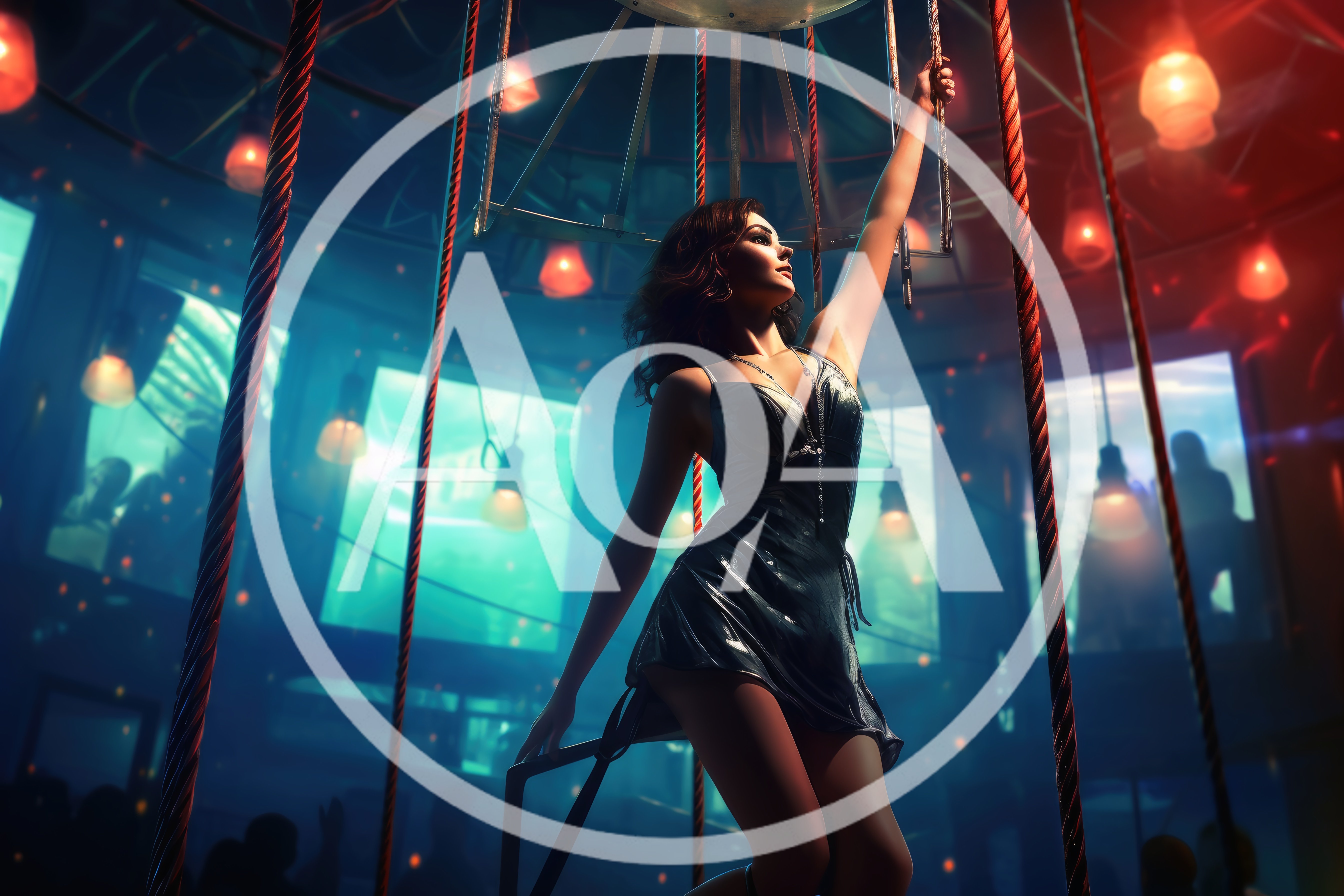 Woman Performing On A Carousel In A Nightclub