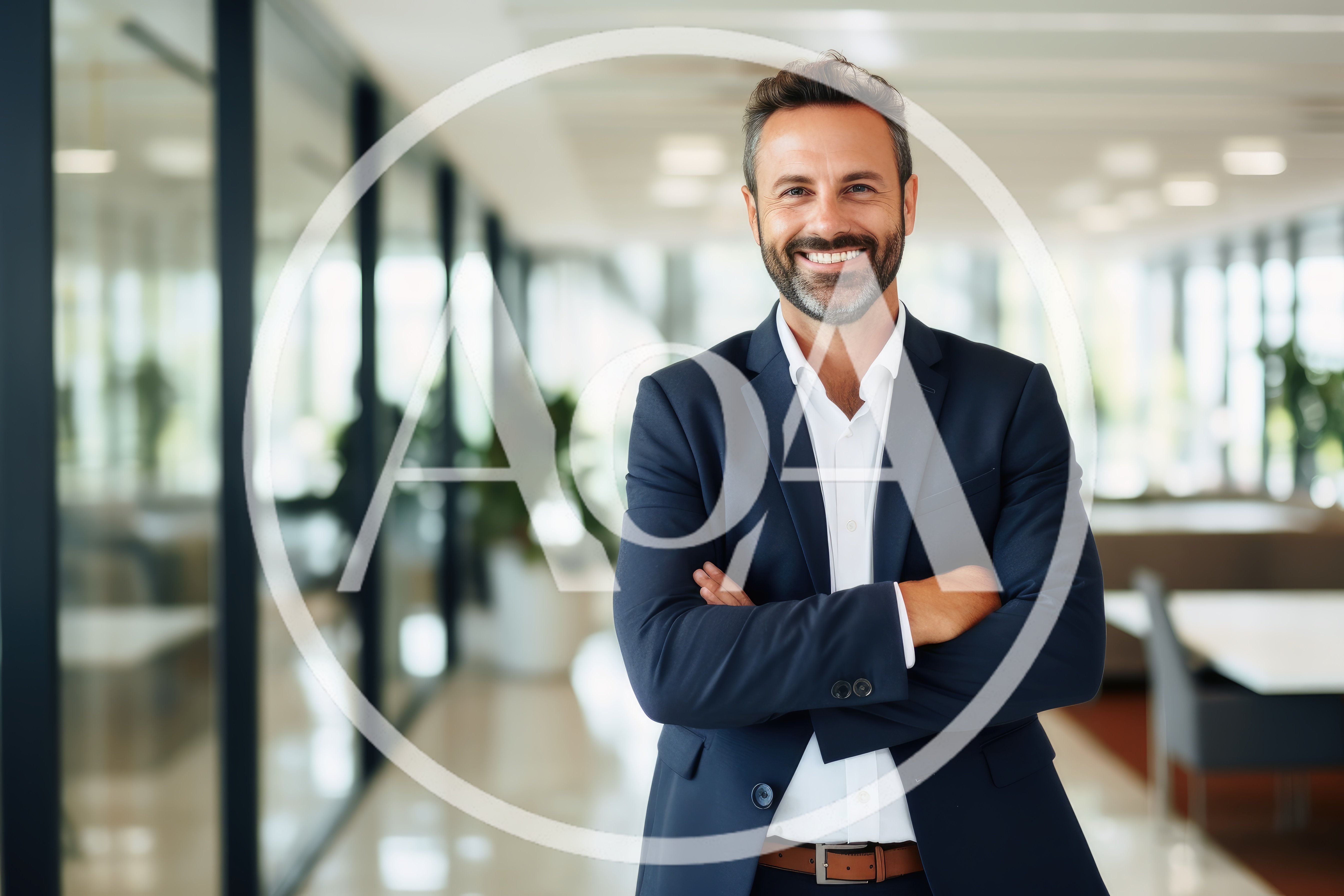 Professional Businessman Standing With Arms Crossed In Office
