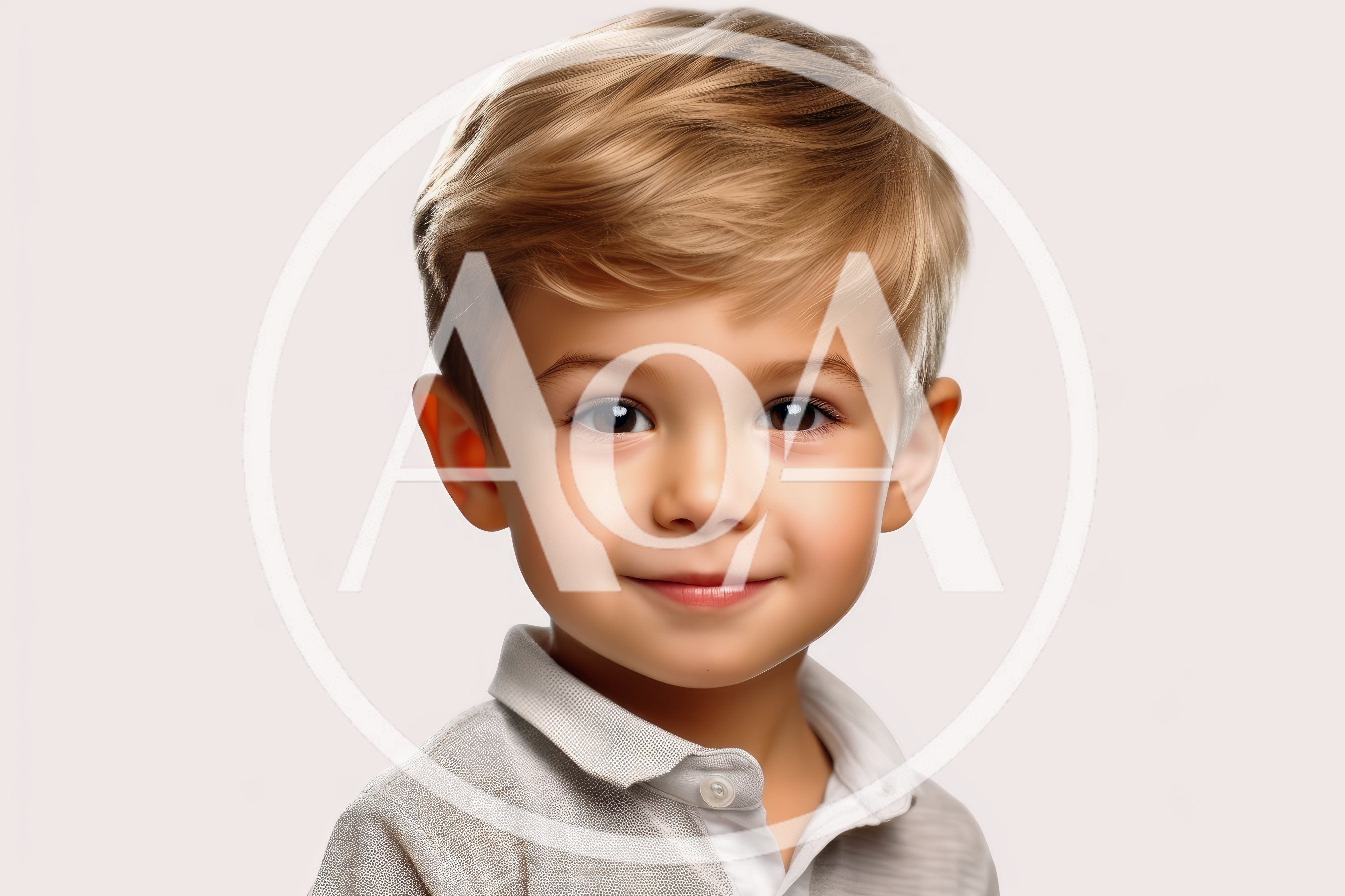 Portrait Of A Smiling Young Blonde Boy