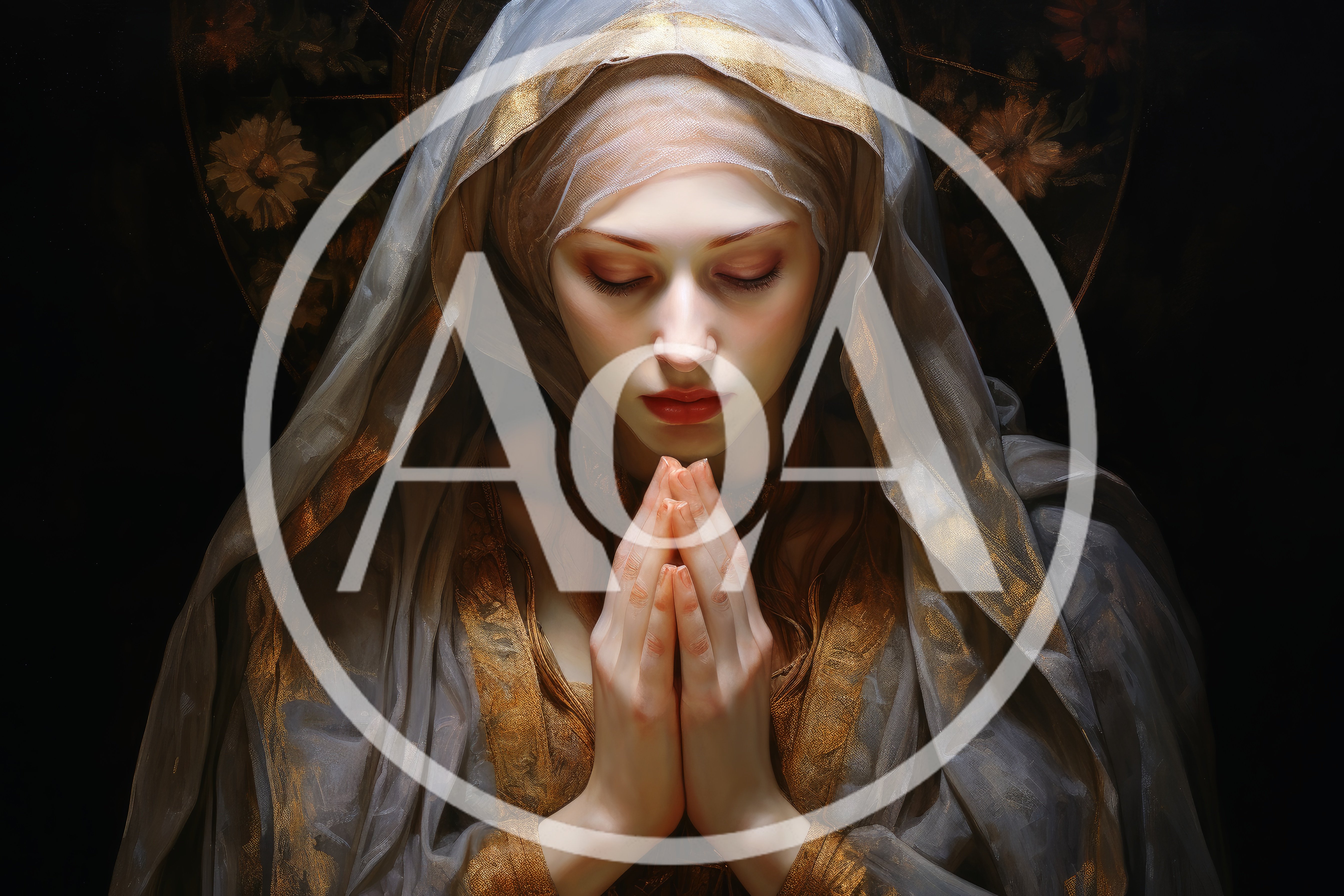 Portrait Of A Woman Praying In Renaissance Style